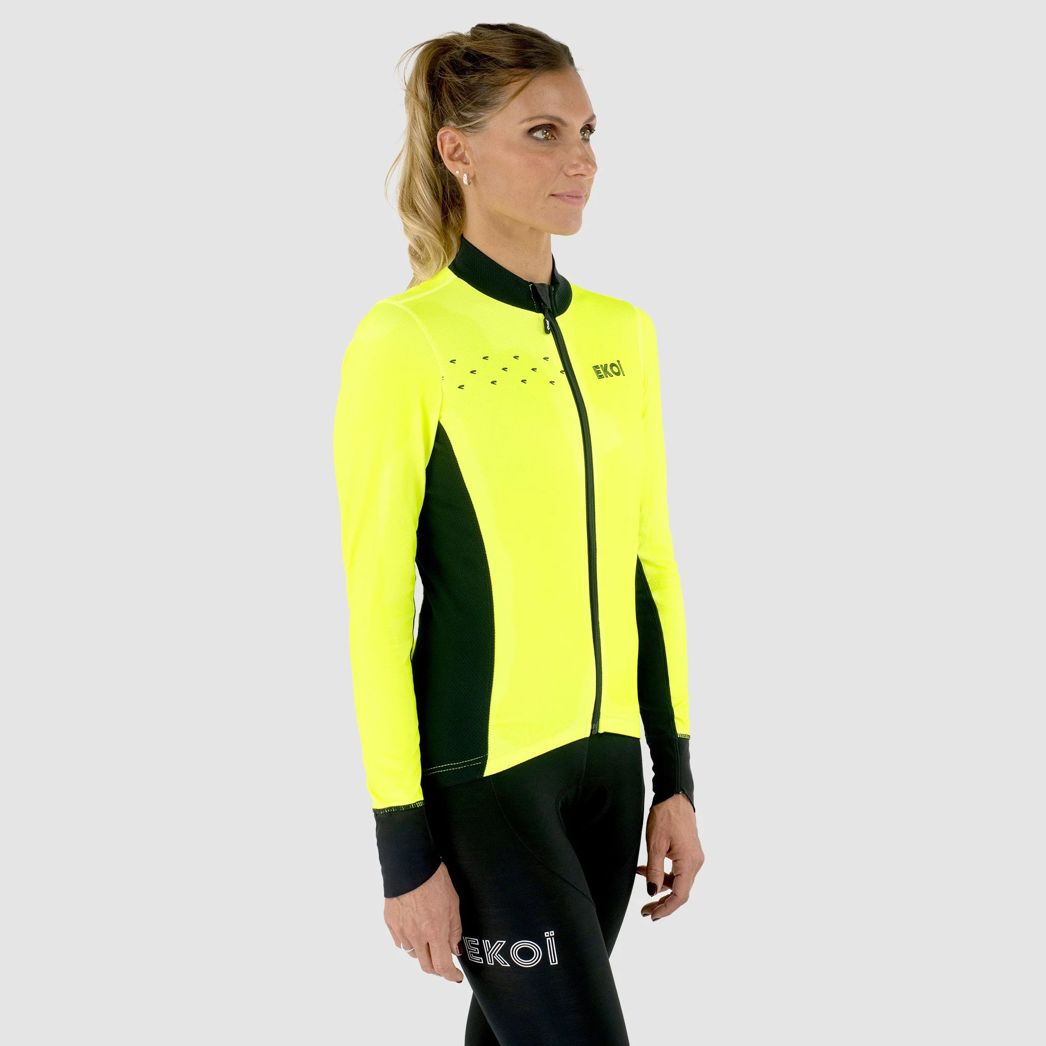 EKOI Core Women's Neon Yellow LS jersey