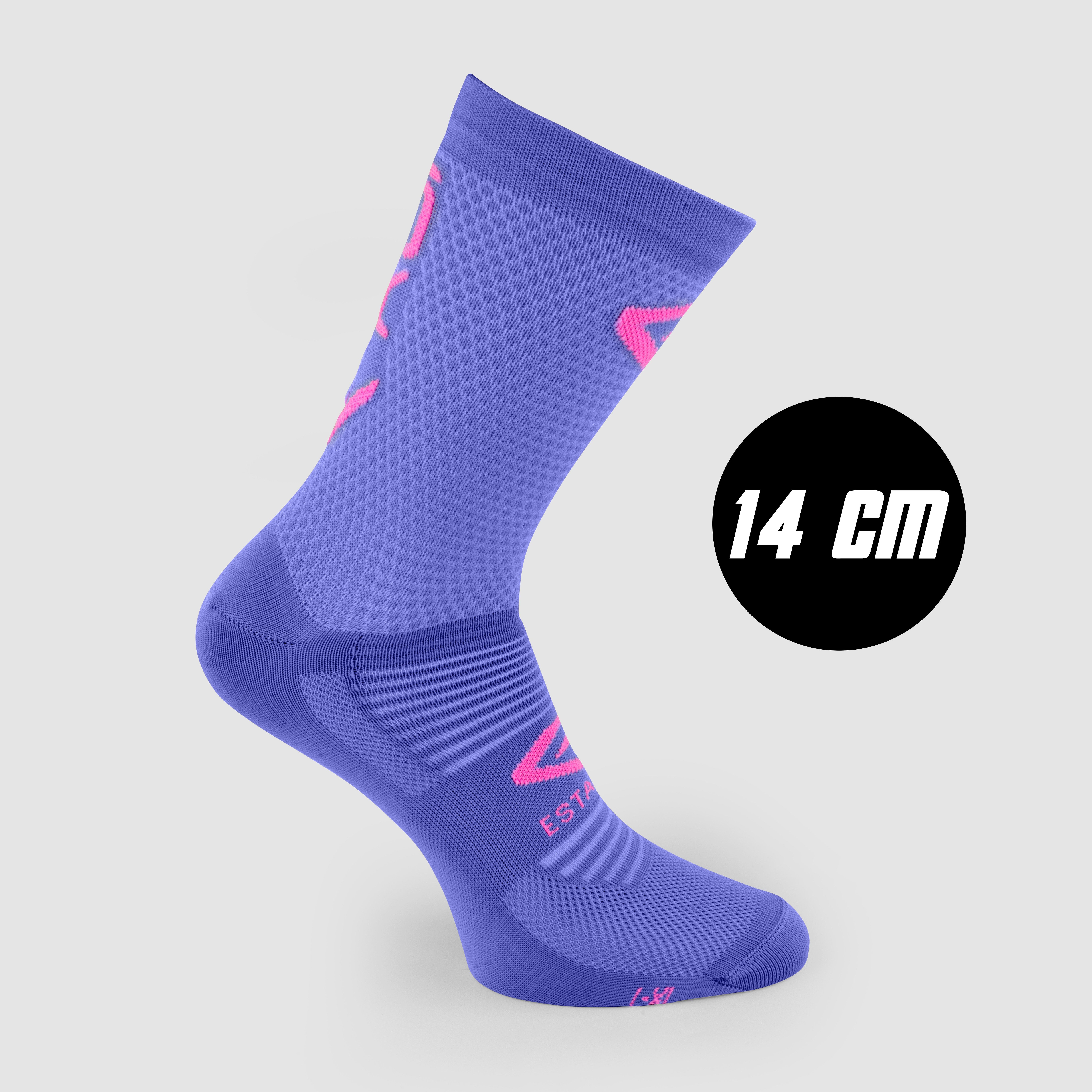 EKOI Perf ESTATE Cycling Socks LILAC Neon Pink 14 CM