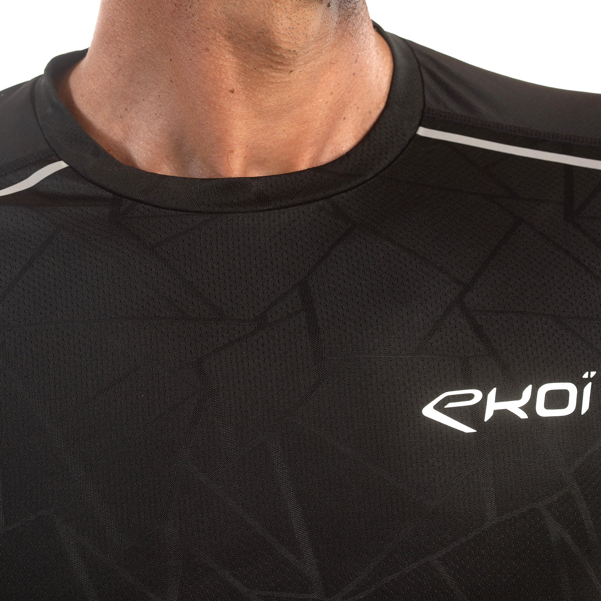 Tee-Shirt EKOI RUN GRAPHIC TECH Black