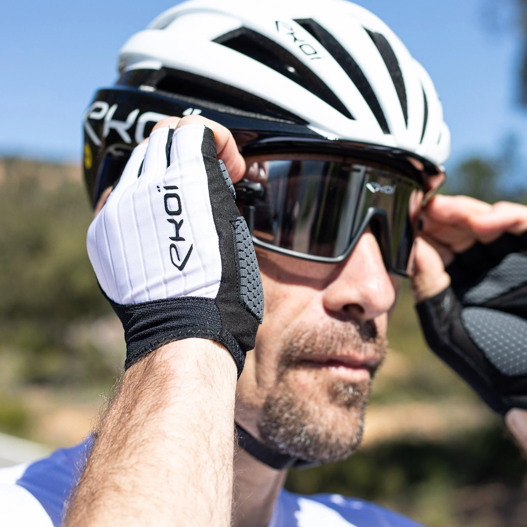 Gants velo silicon concept EKOI KAKI