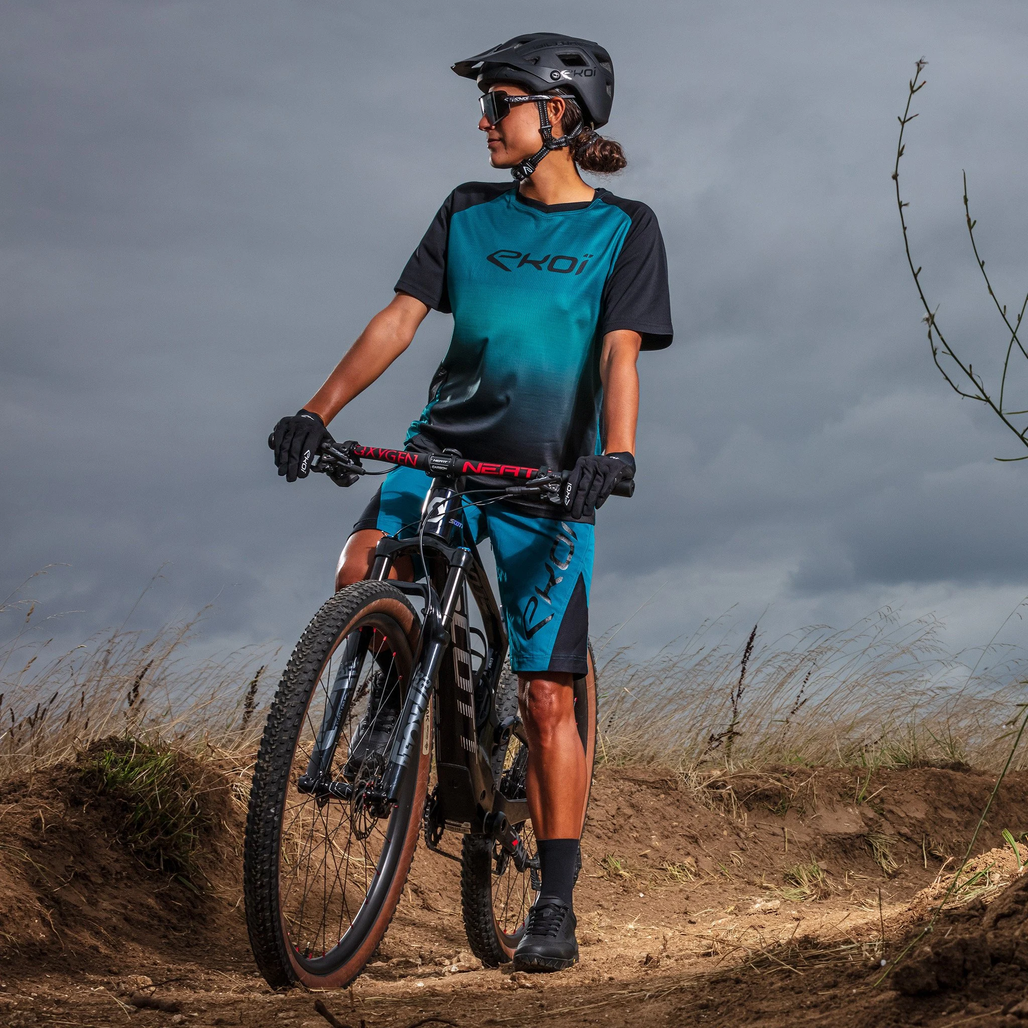 Short Sleeves Jersey EKOI MTB Blue
