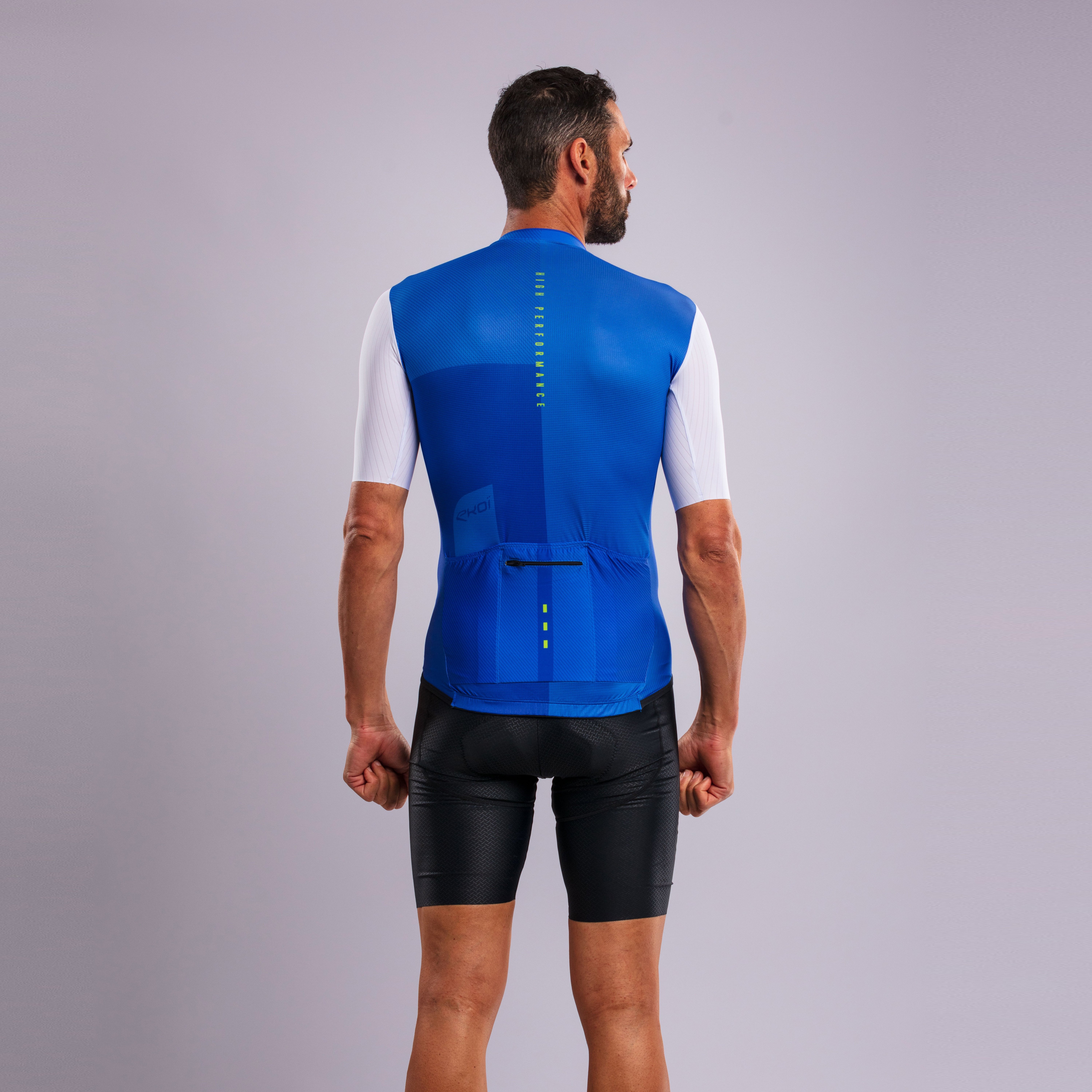 EKOÏ MONOCHROME khaki jersey and black Cross bib shorts combo