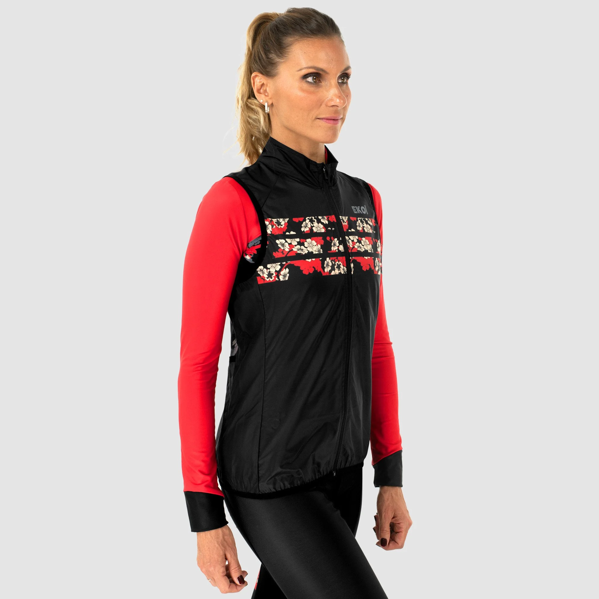 Nathalie Simon Black windproof gilet by EKOÏ