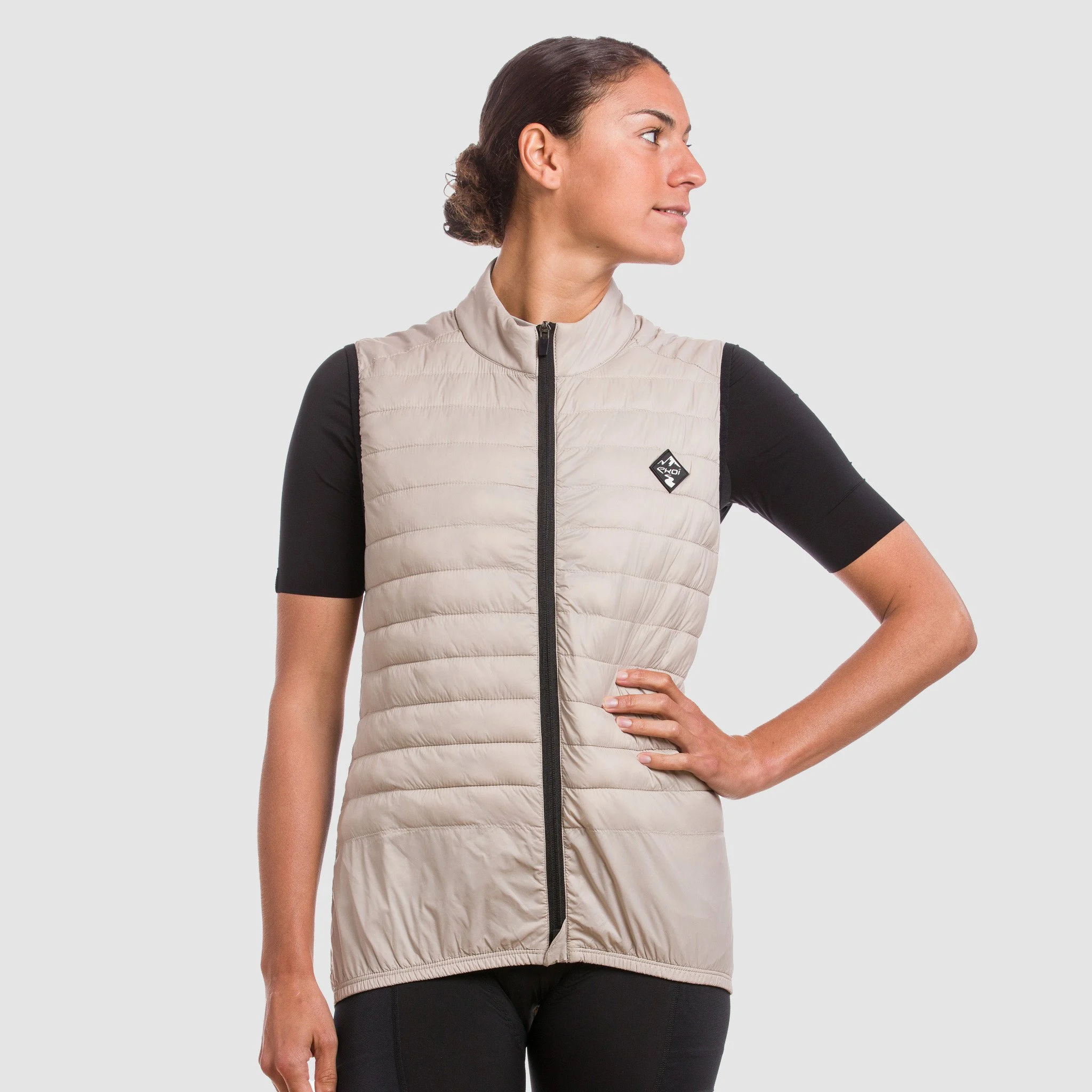 Unisex Windproof Vest EKOI GRAVEL PADDED Stone Grey