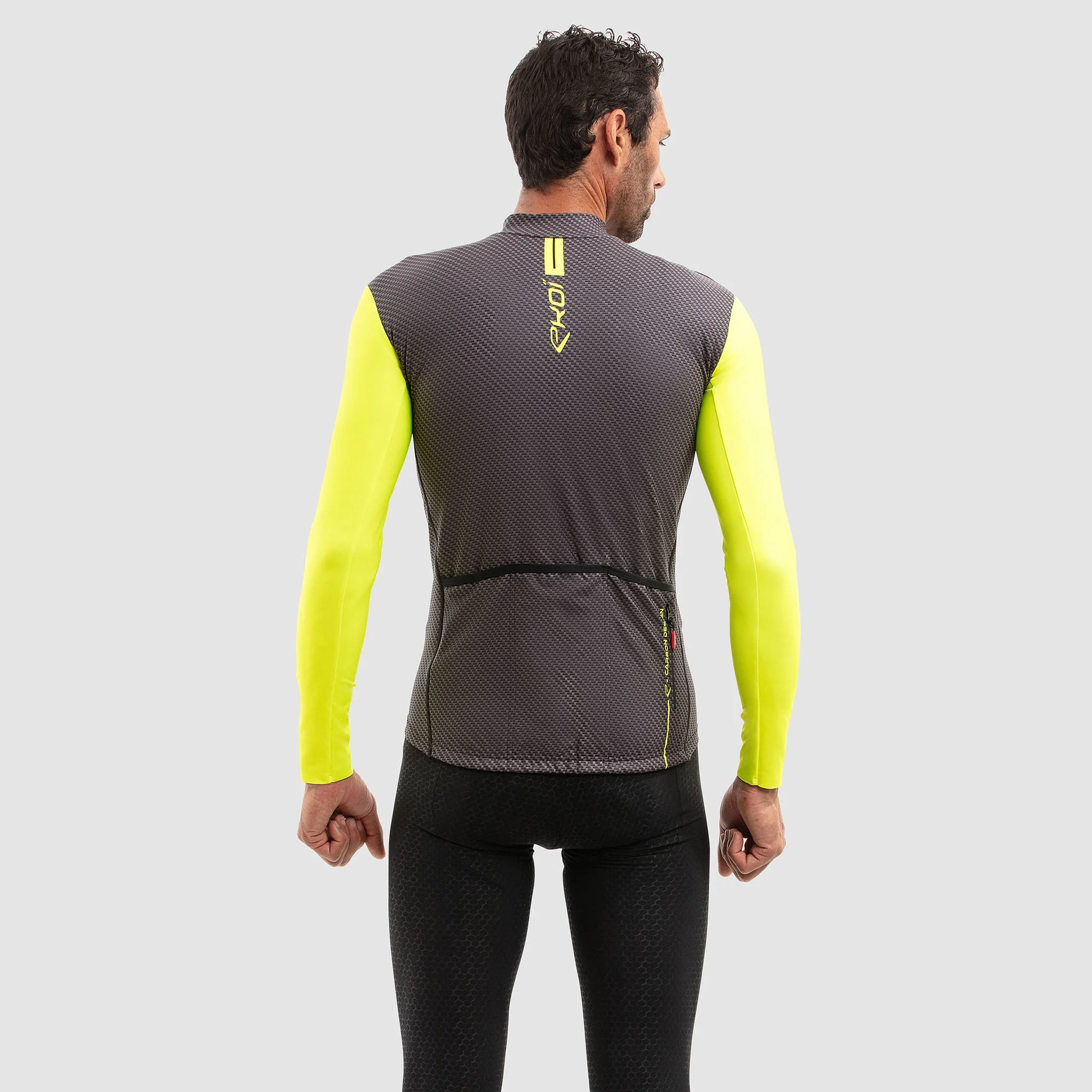 LONG SLEEVES JERSEY EKOI CARBON NEON YELLOW