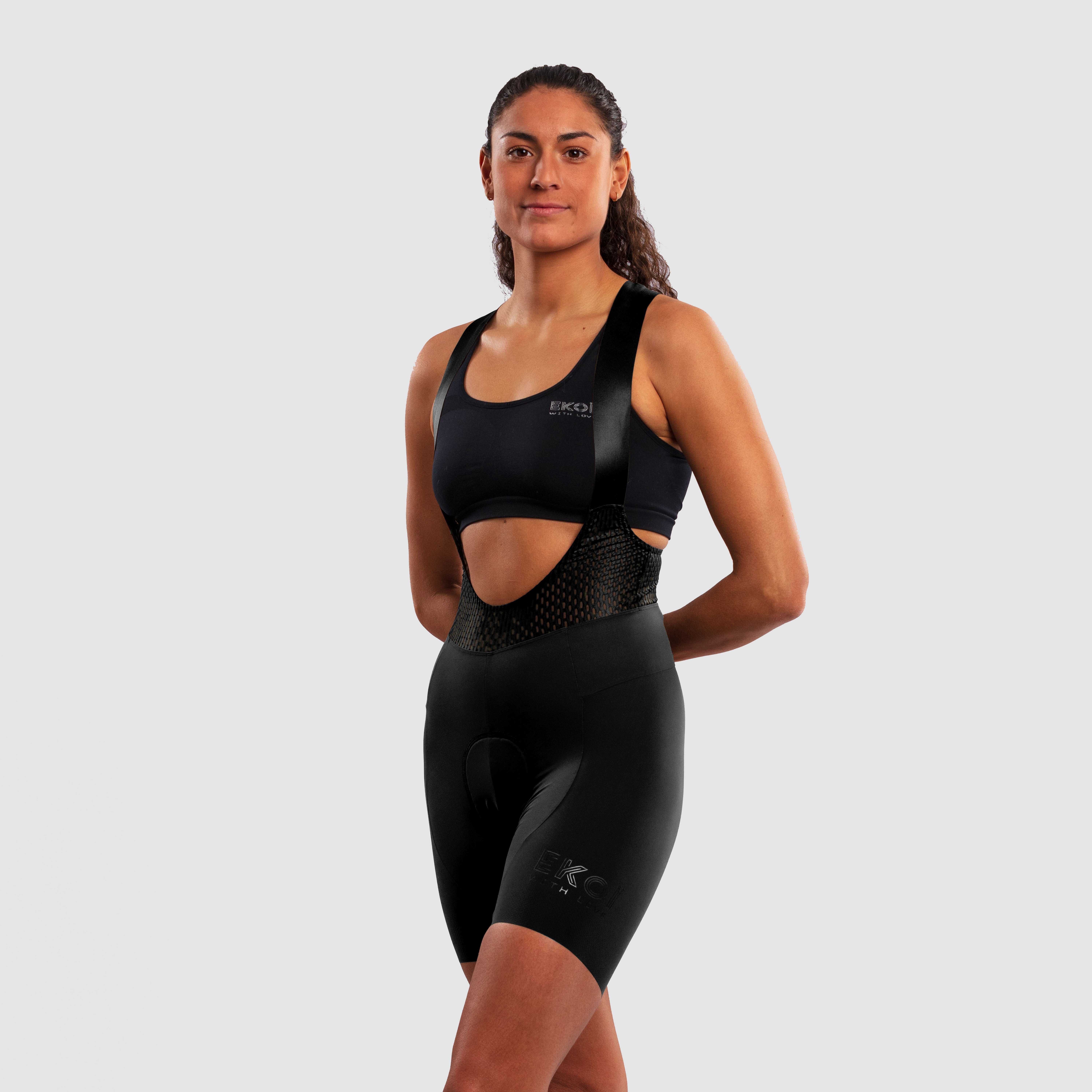 EKOI Women's ESSENTIAL Bibshorts Navy