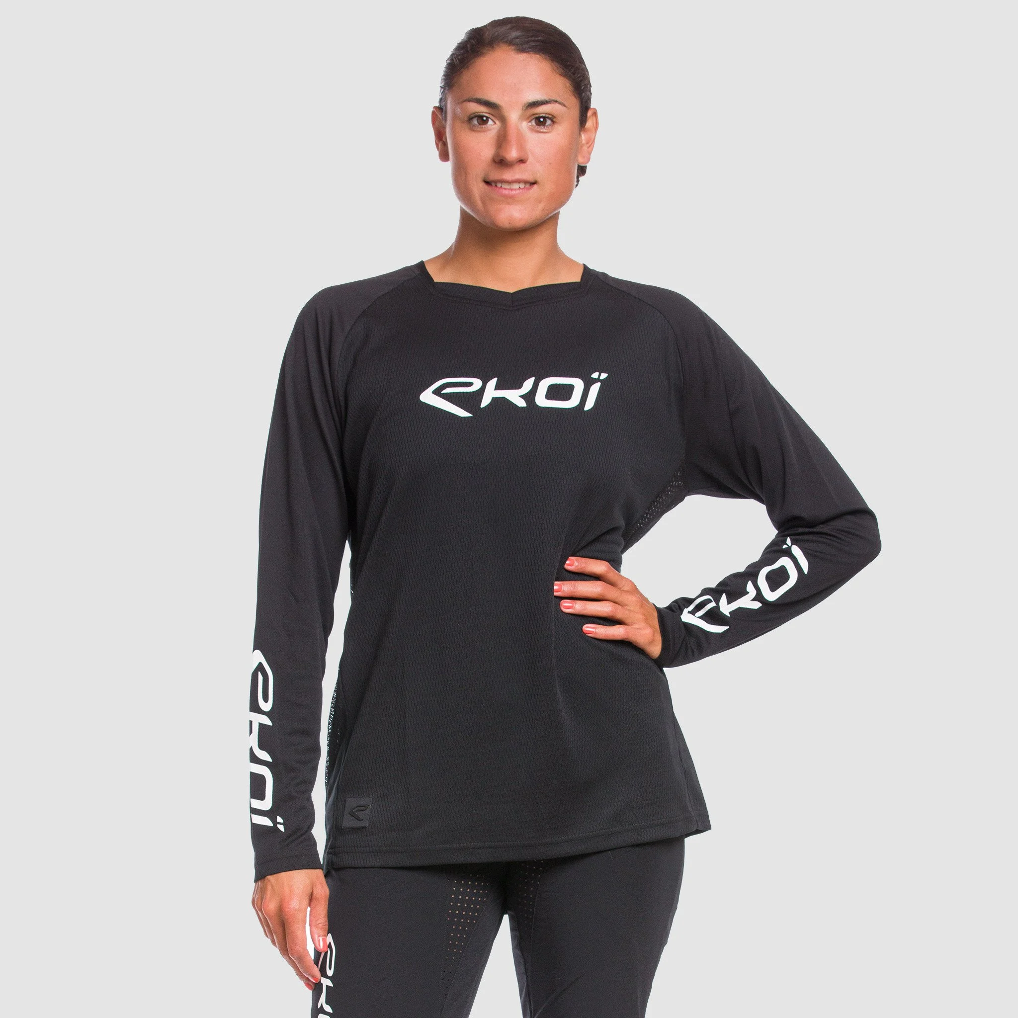 Long Sleeves Jersey EKOI MTB Blue