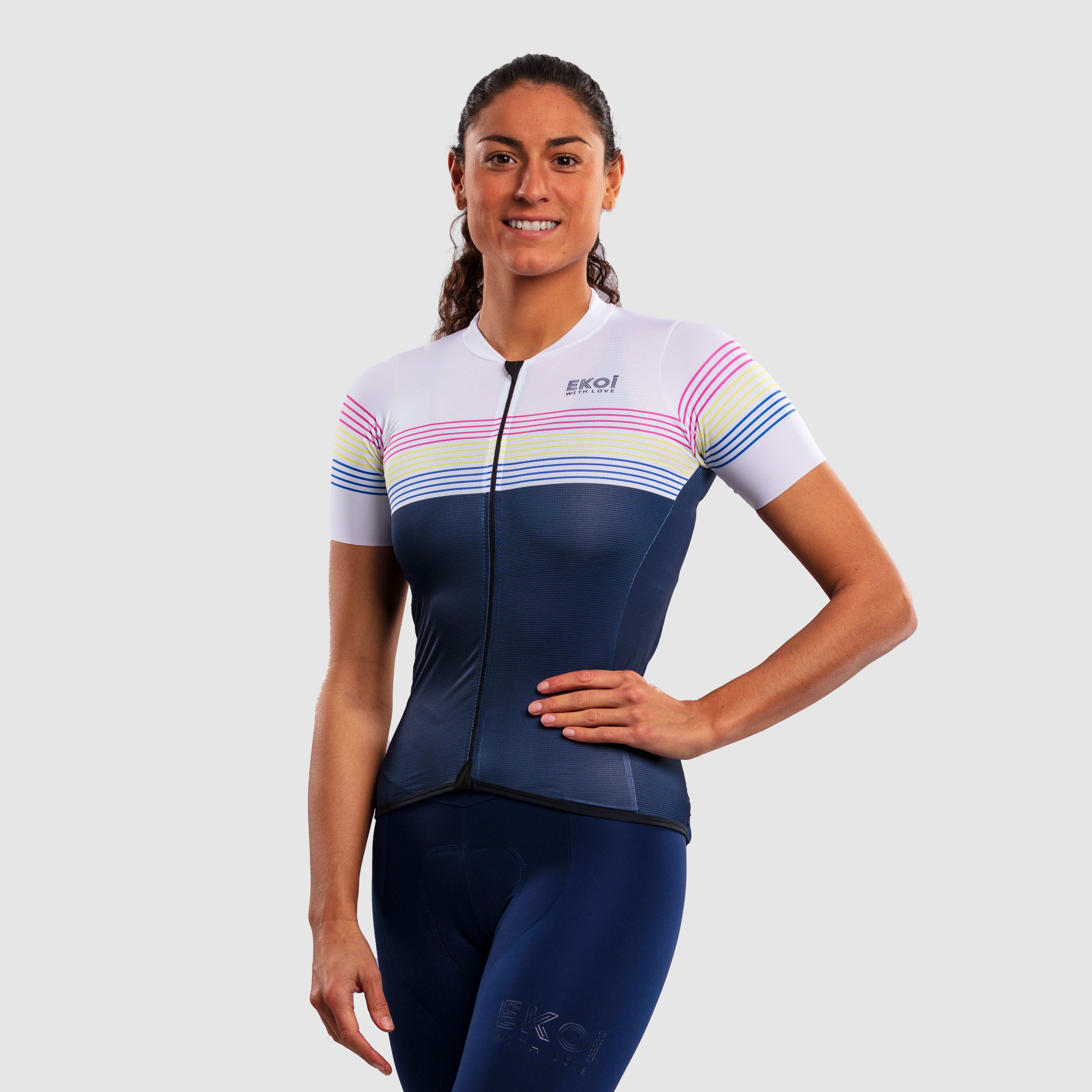 Women's sleeveless jersey EKOI Perf ROAD LINES Black