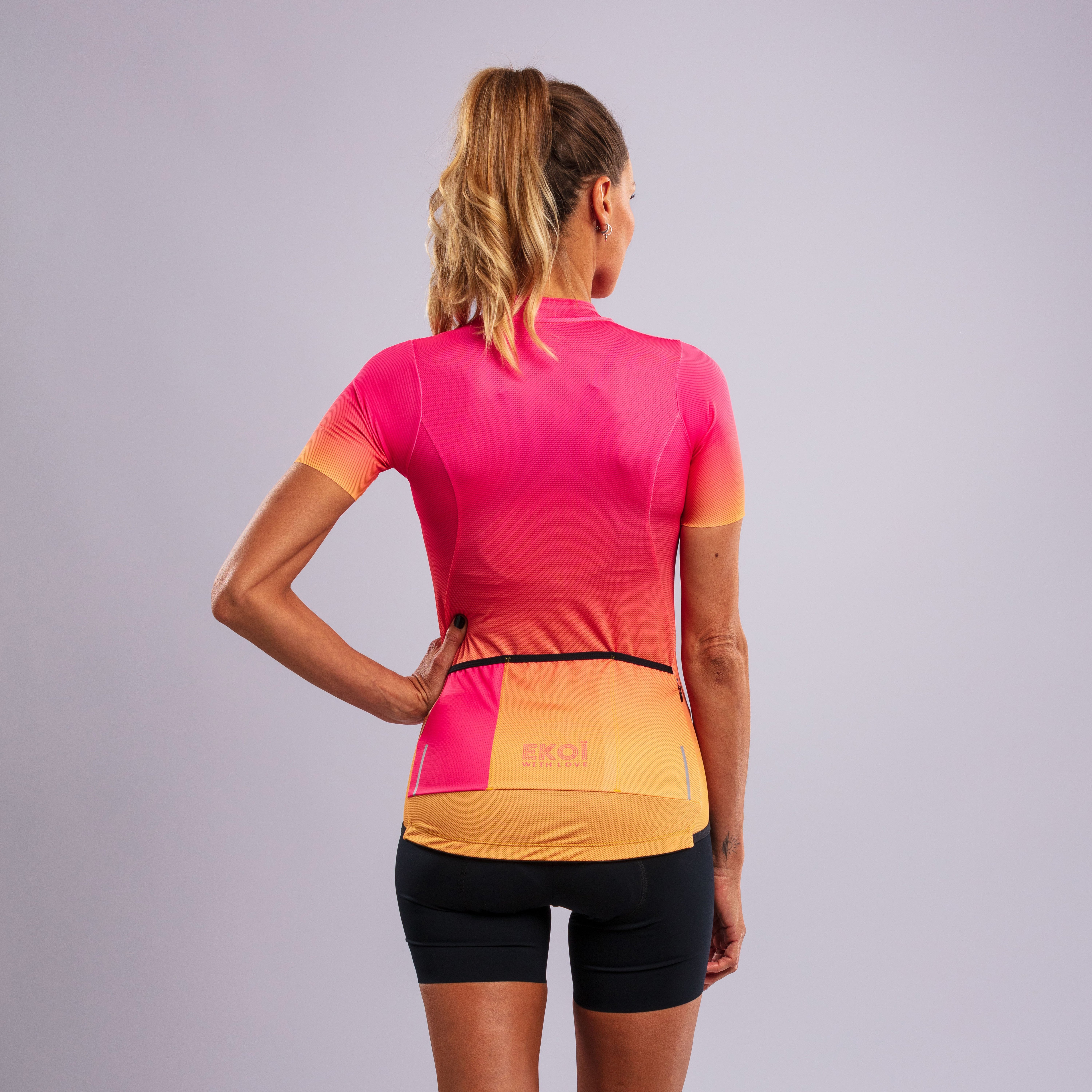 Women's sleeveless jersey EKOI Perf AQUARELLE Pink
