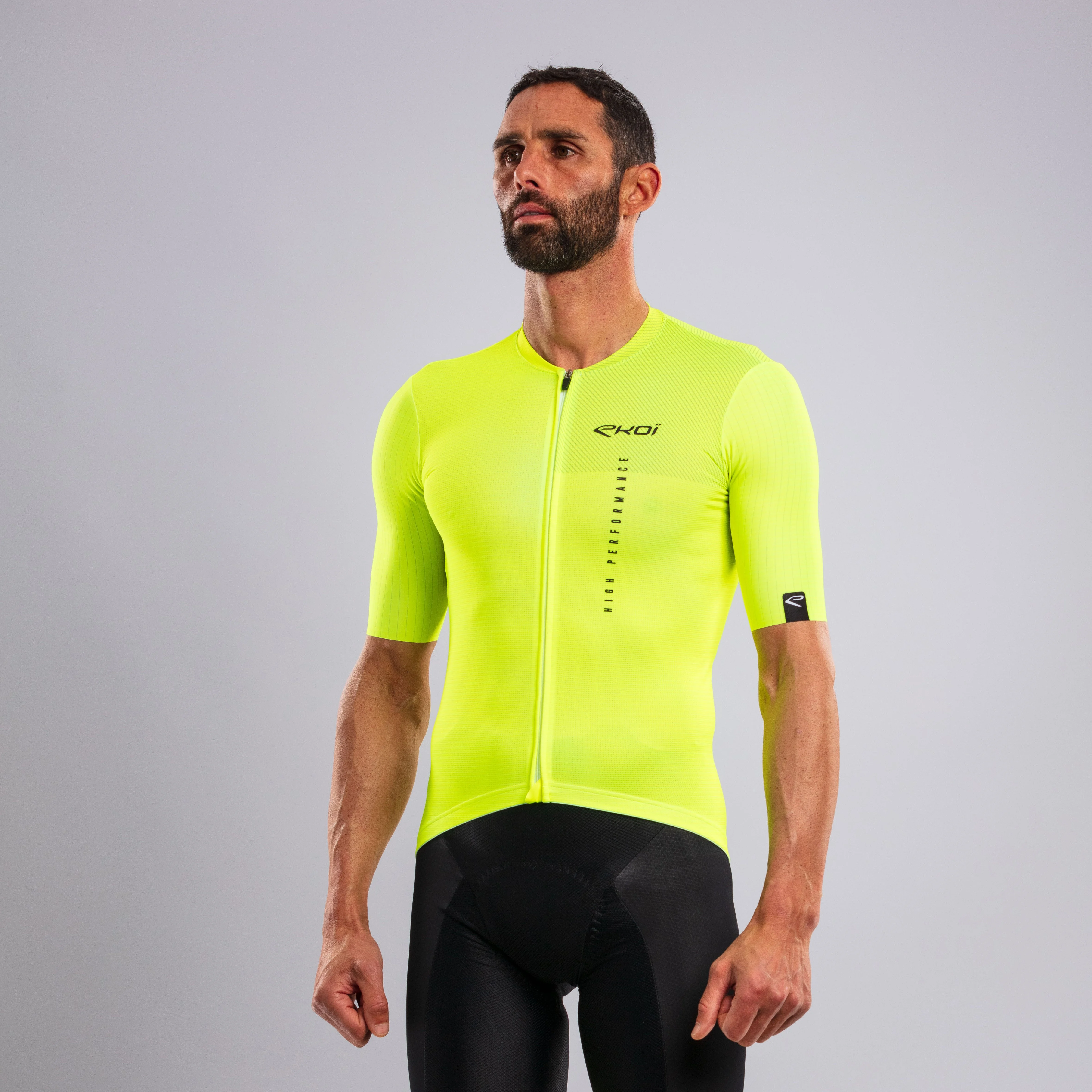 EKOI LINEAR yellow FLUO jersey