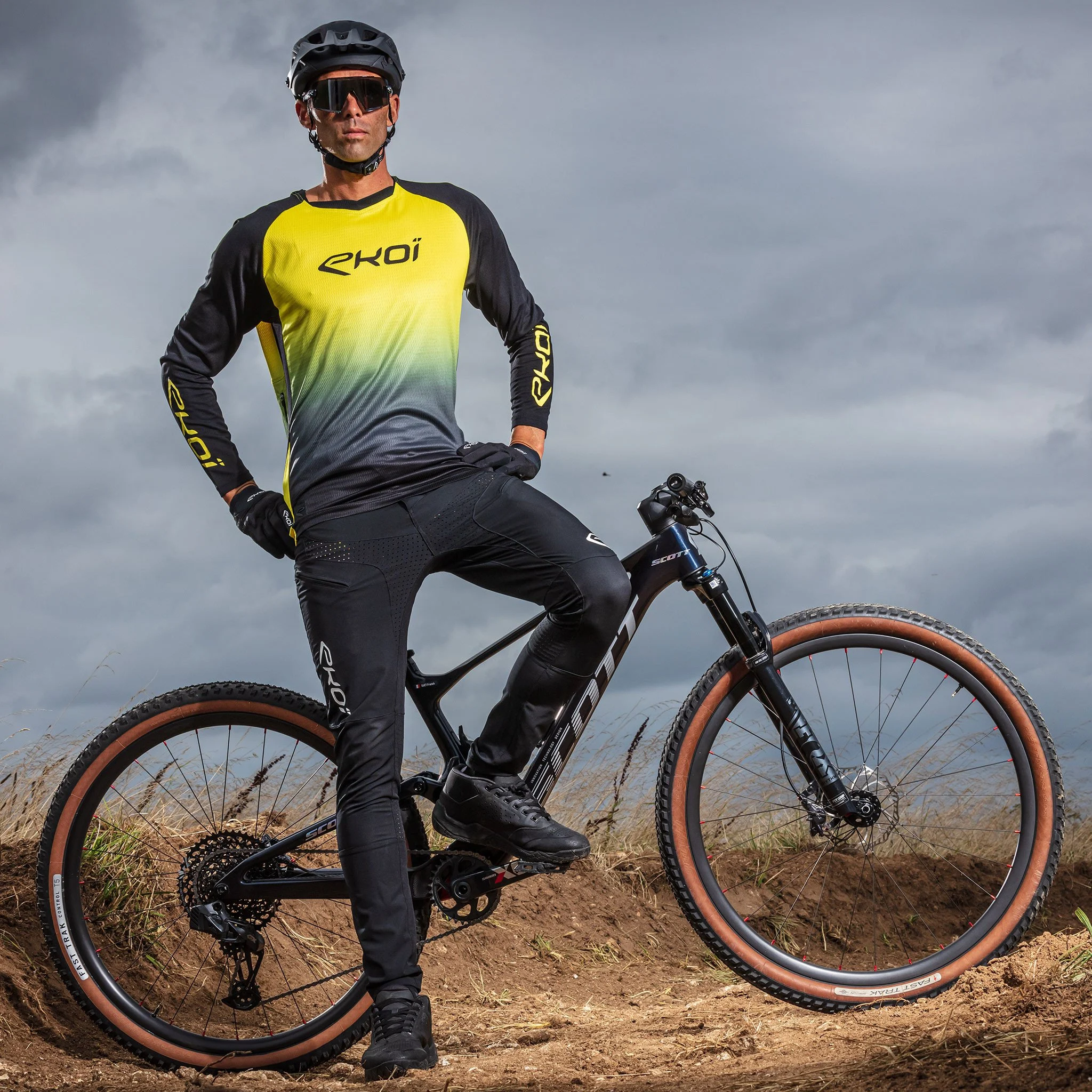 Long Sleeves Jersey EKOI MTB Blue