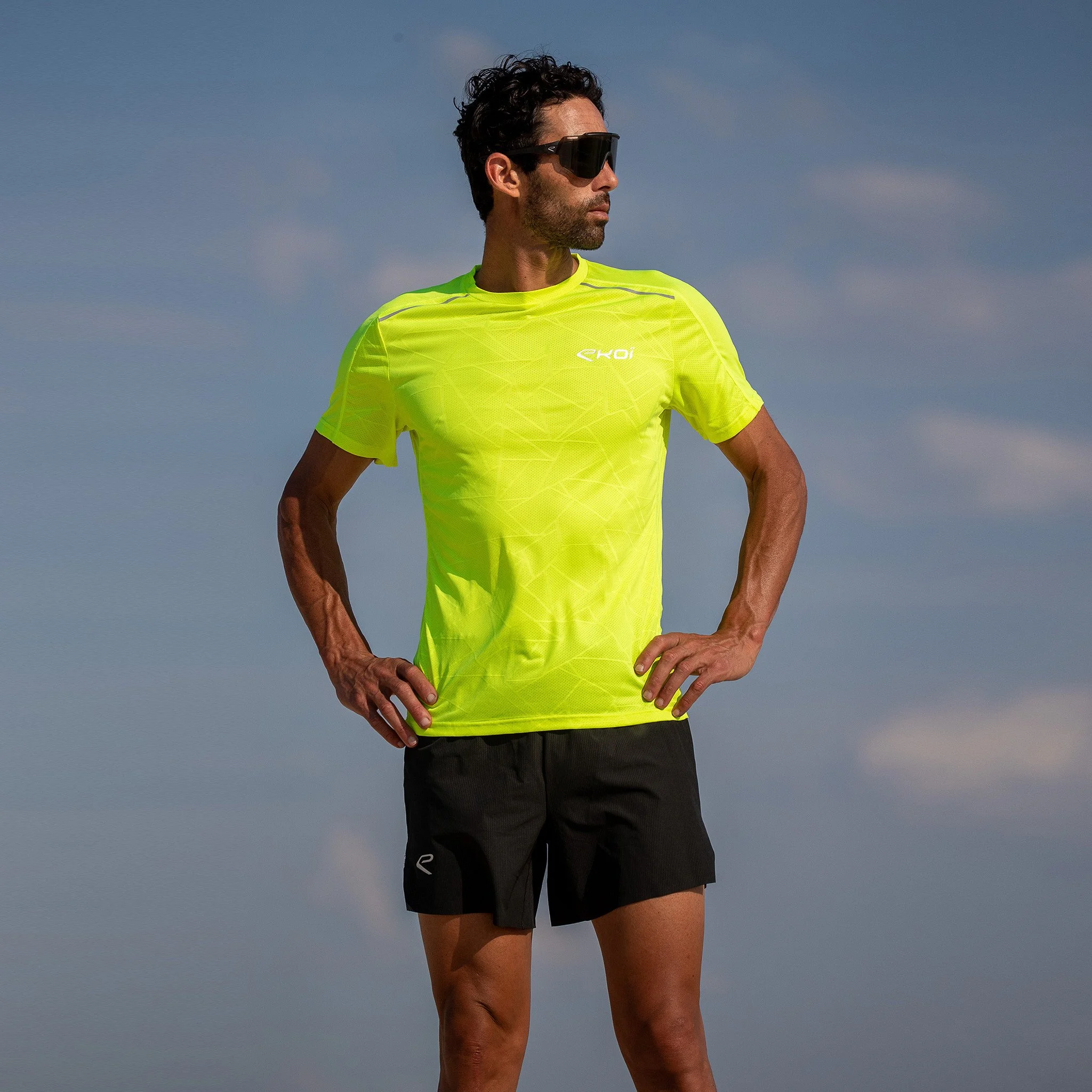 Tee-Shirt EKOI RUN GRAPHIC TECH Black