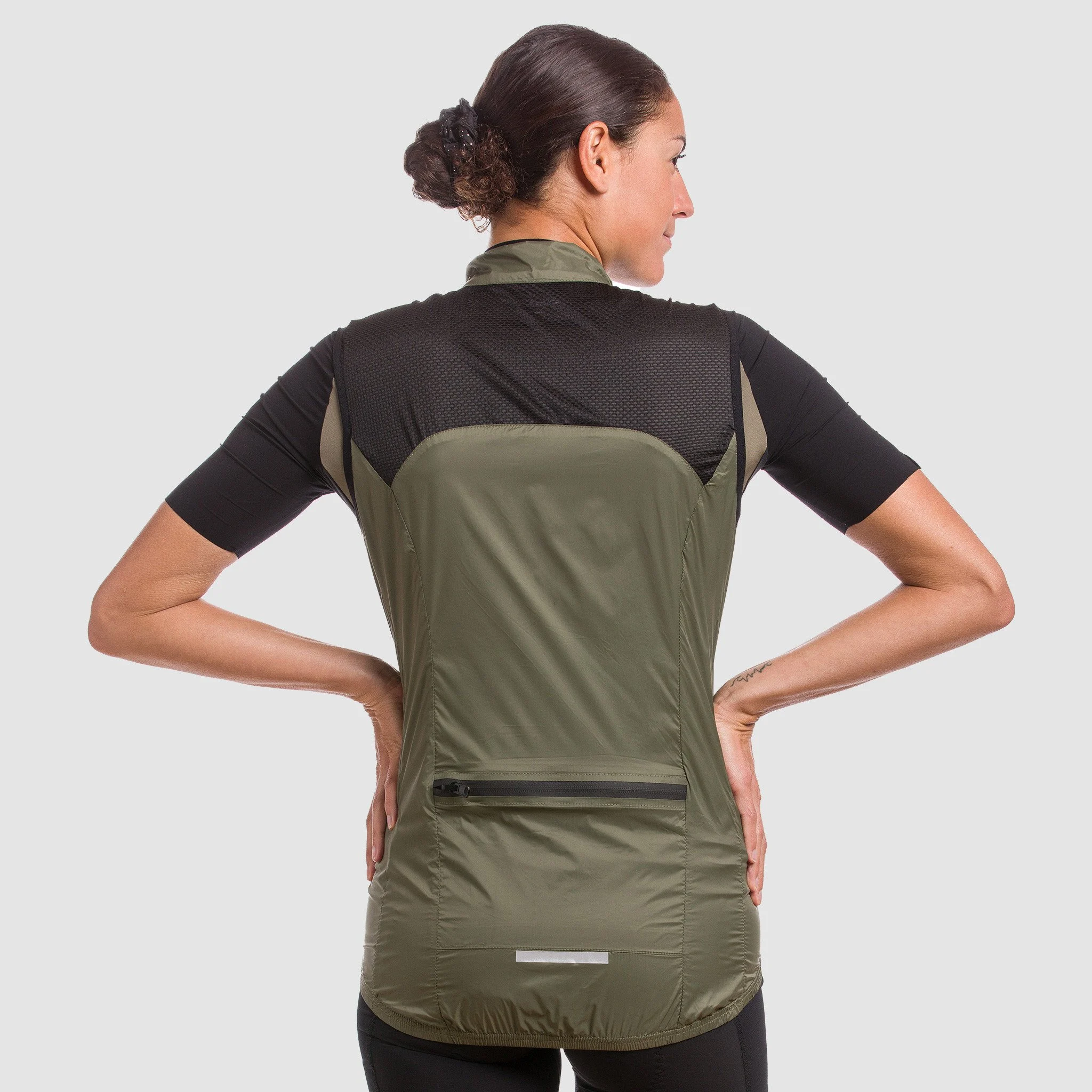 Unisex Windproof Vest EKOI GRAVEL ULTRALIGHT Kaki