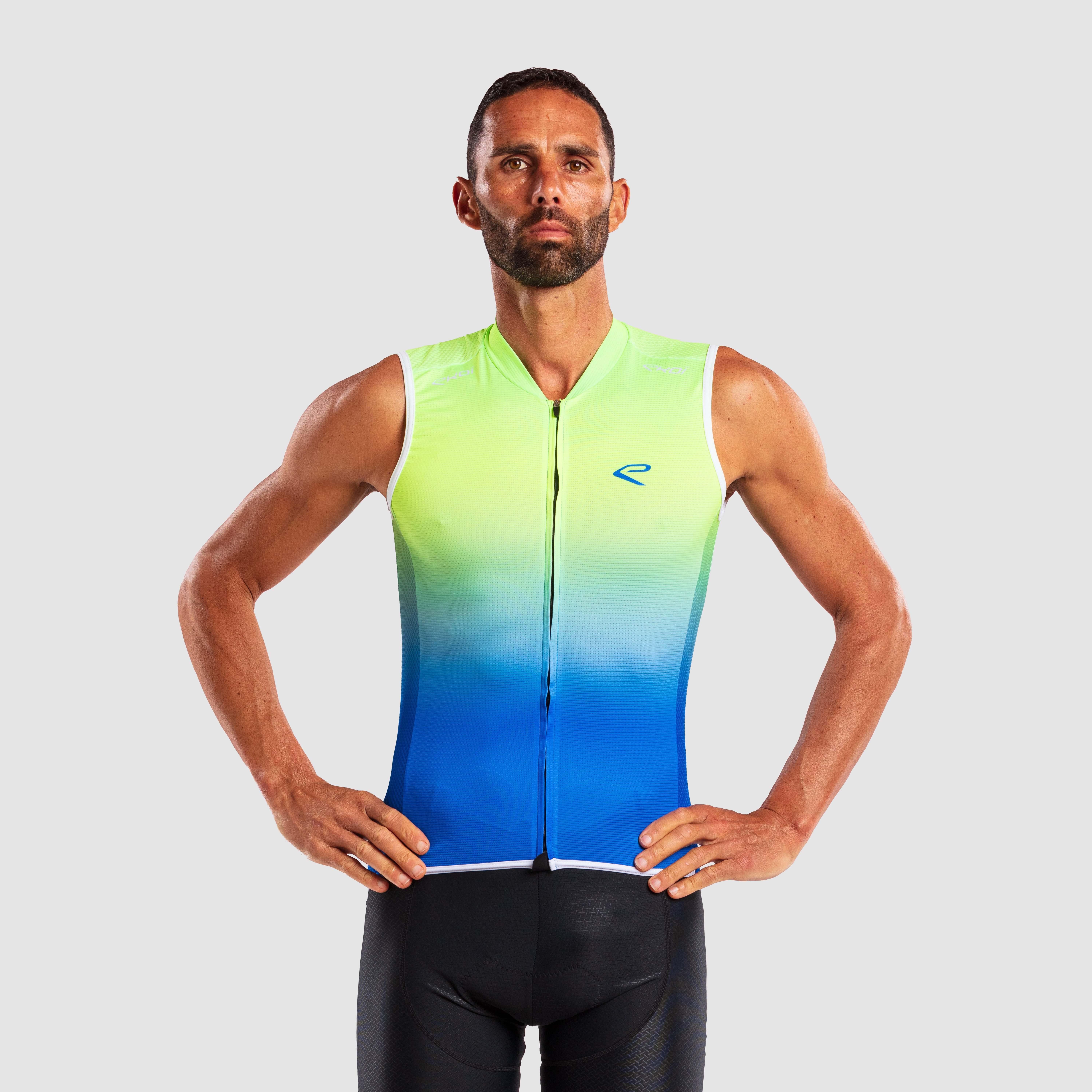 EKOI SLEEVELESS SUMMER JERSEY NEON BLUE