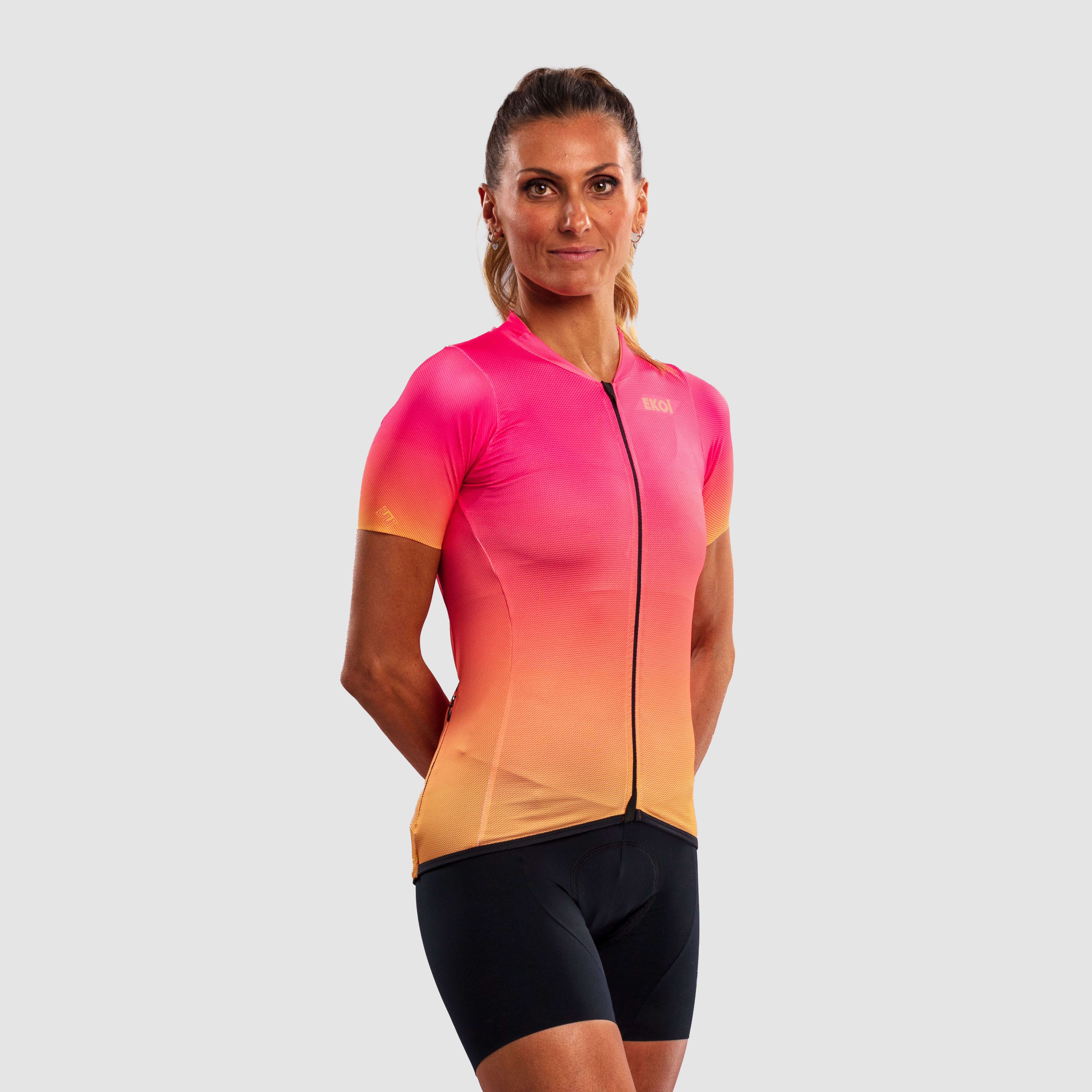Women's sleeveless jersey EKOI Perf AQUARELLE Pink