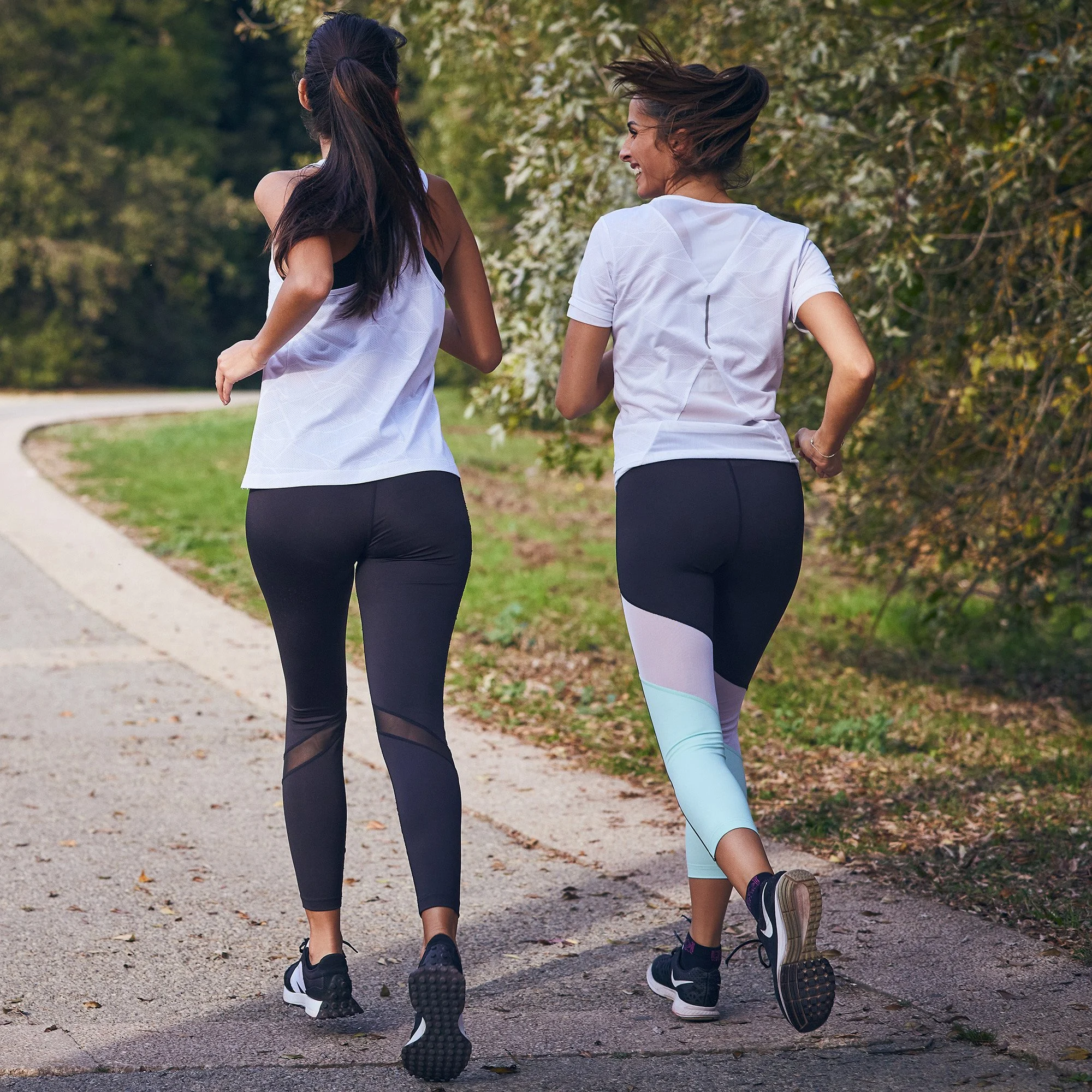 Women Legging 7/8 EKOI RUN Black Aqua