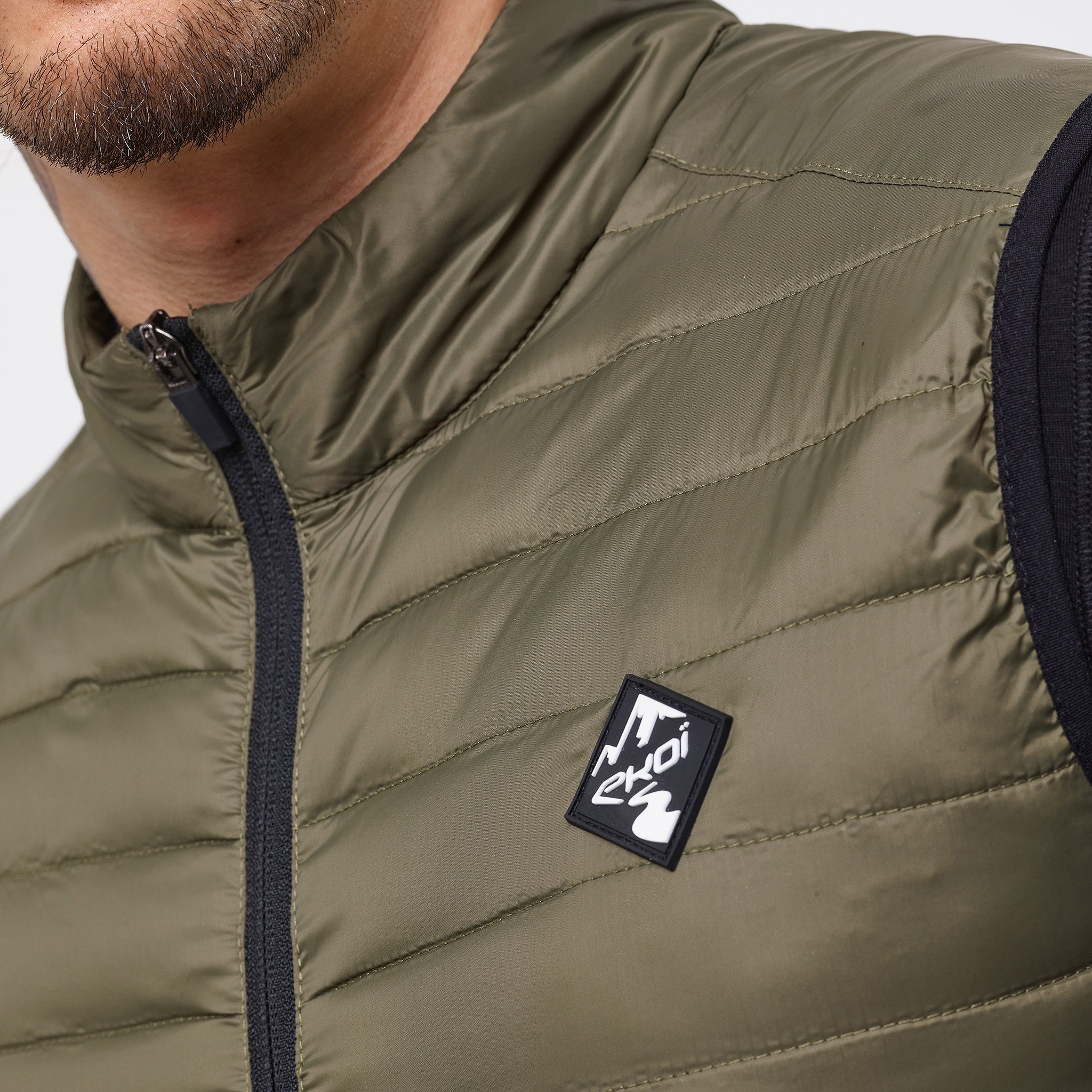 Unisex Windproof Vest EKOI GRAVEL PADDED Stone Grey