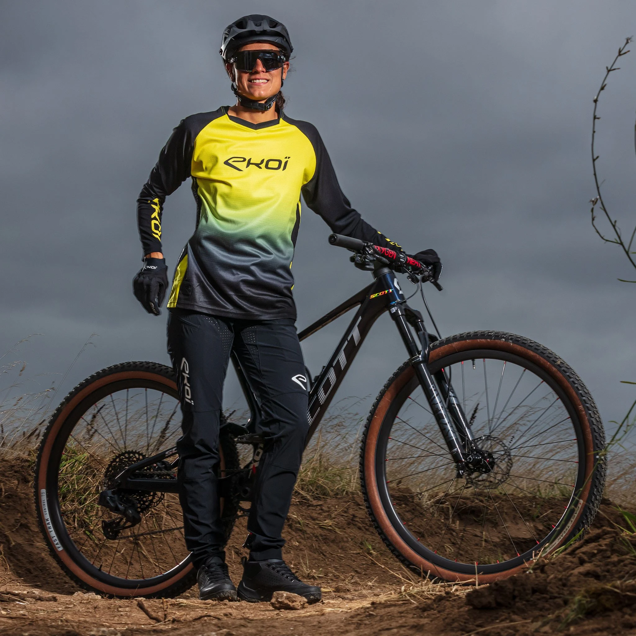 Long Sleeves Jersey EKOI MTB Blue