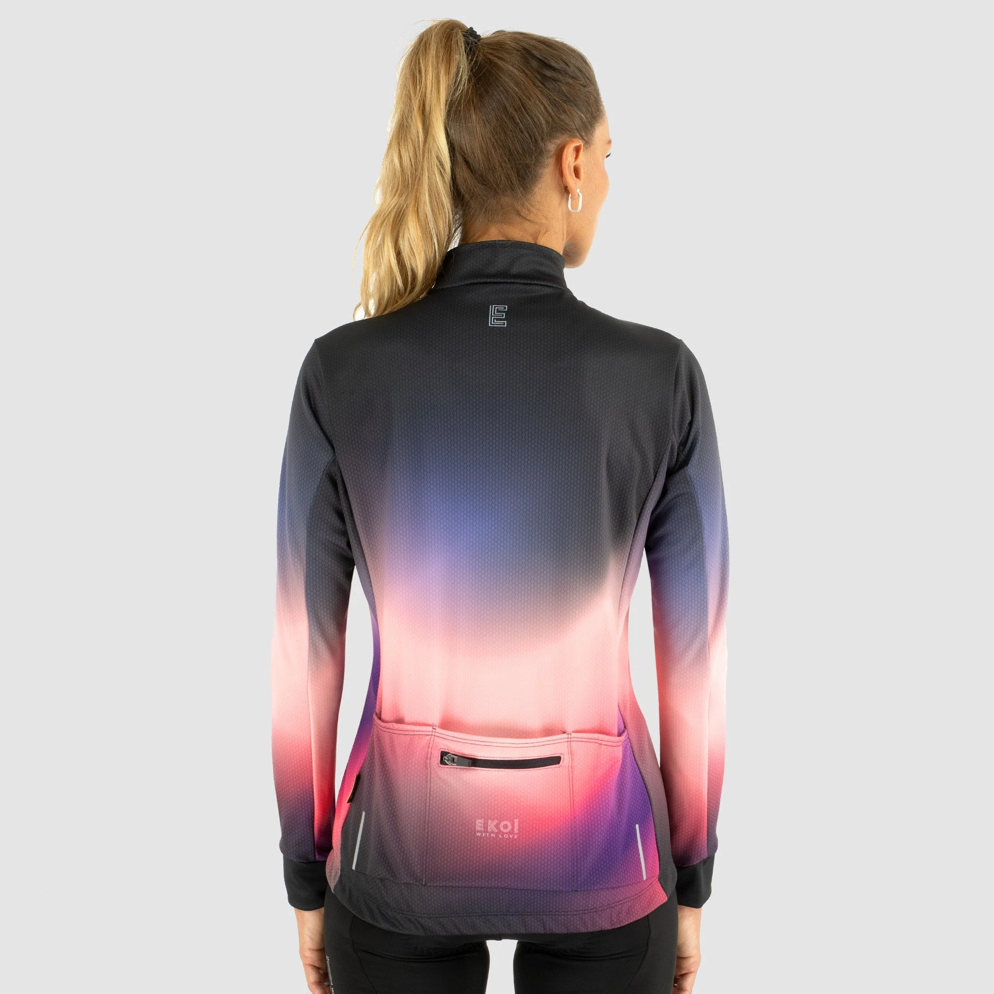 Women Long Sleeves Jersey EKOI AURA Pink