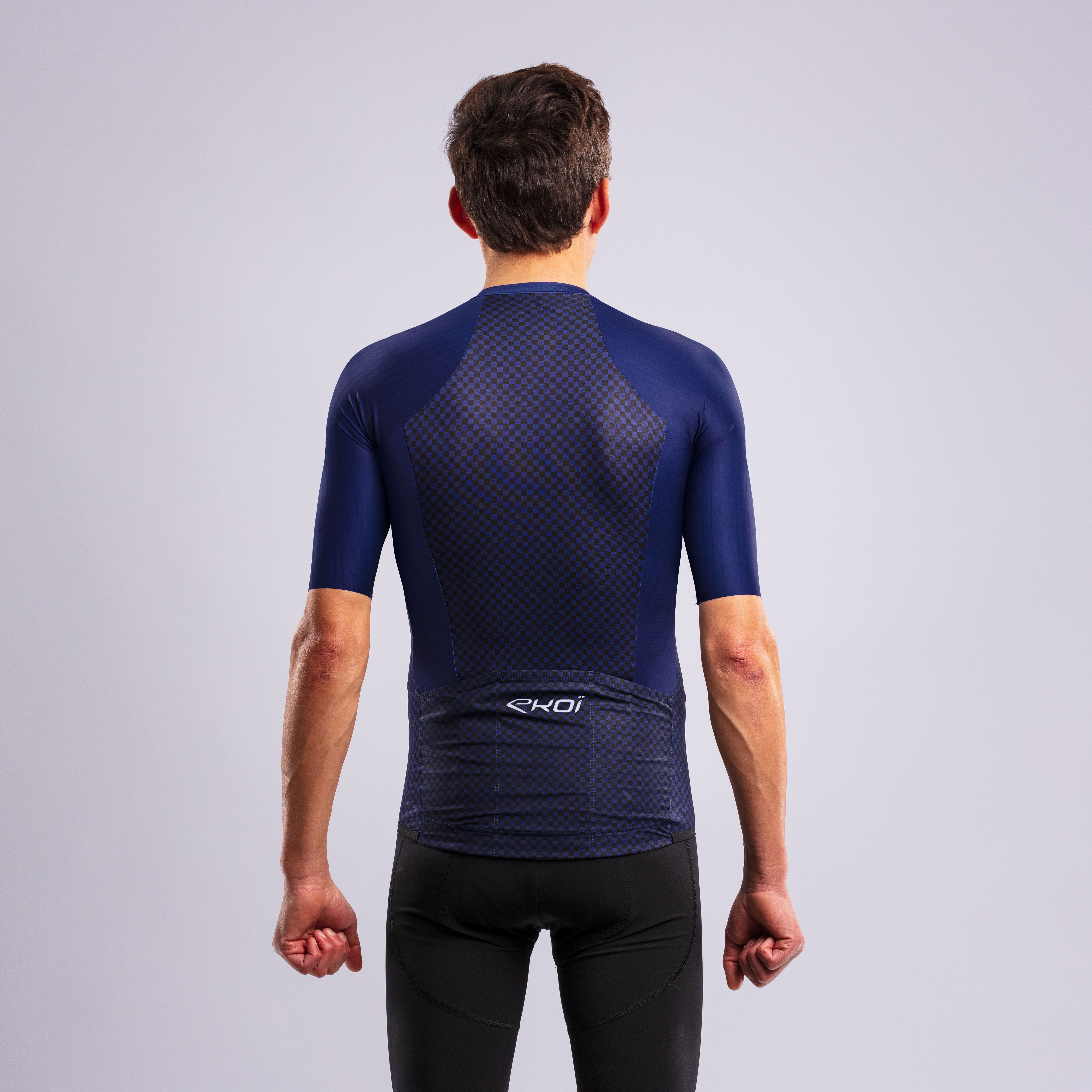 EKOI RACING CHECKS Jersey NAVY