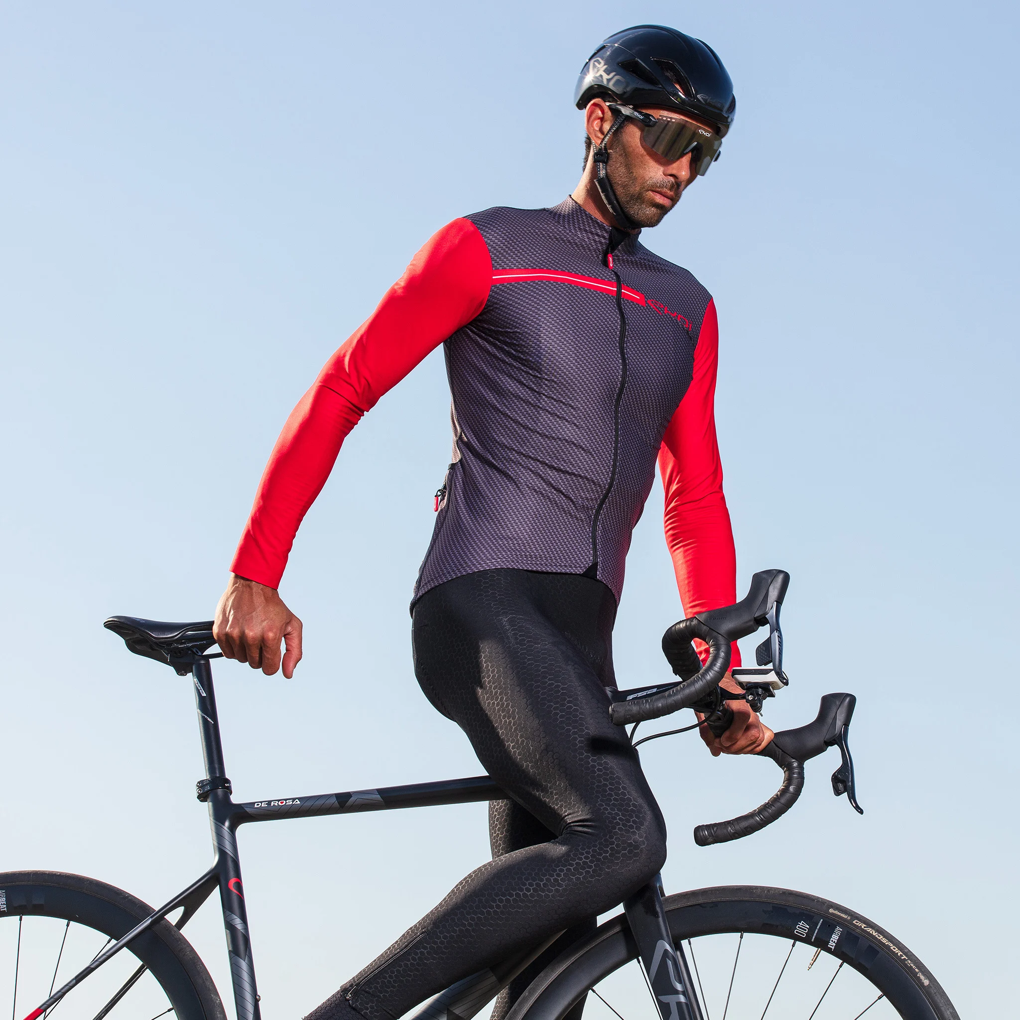 LONG SLEEVES JERSEY EKOI CARBON NEON YELLOW