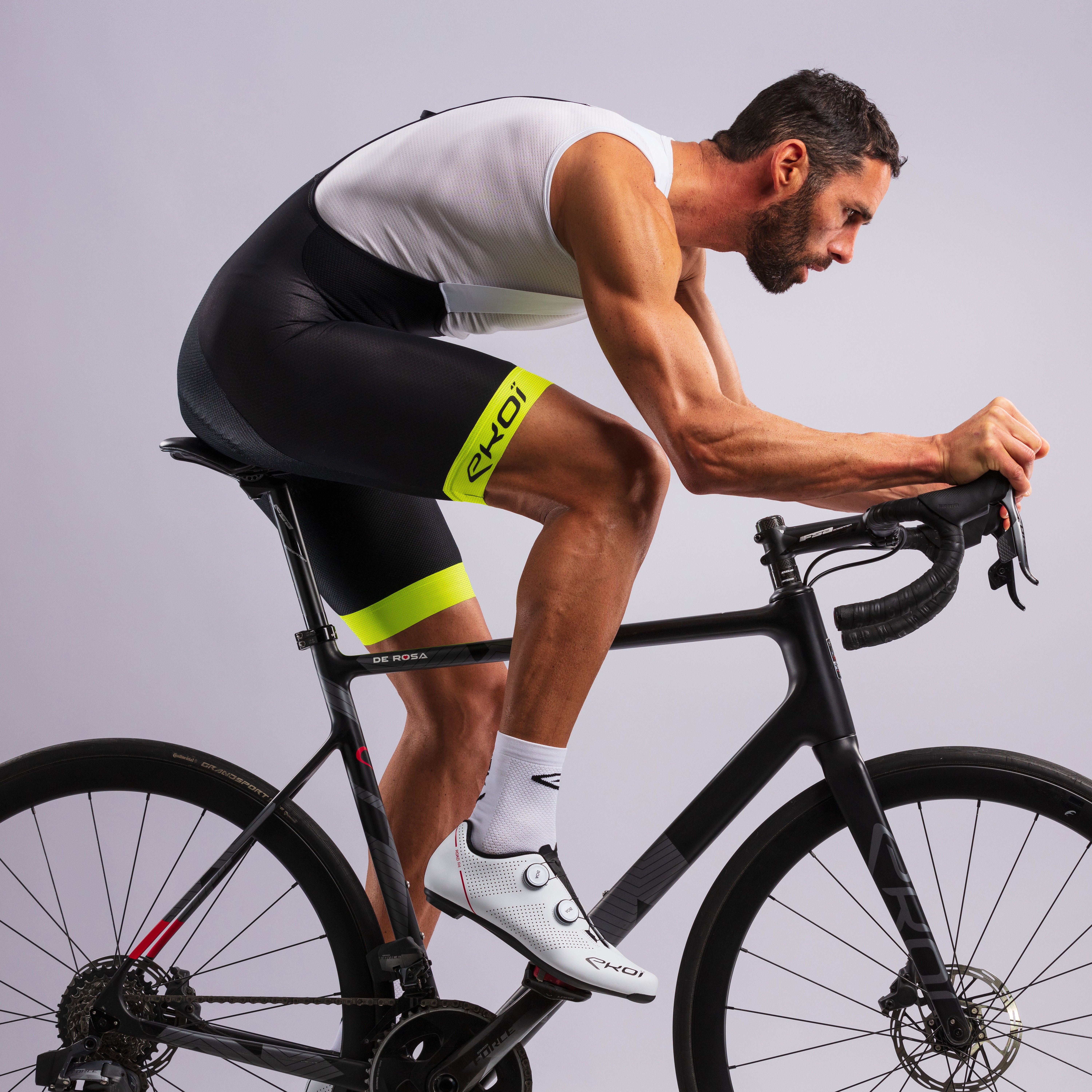 EKOI MEMORY GEL Bib Shorts Neon Yellow