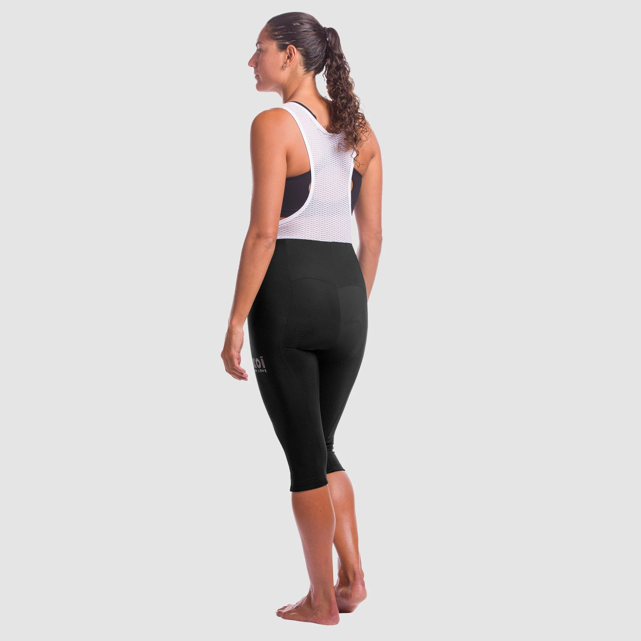 EKOI Women's black 3/4 bib knicks