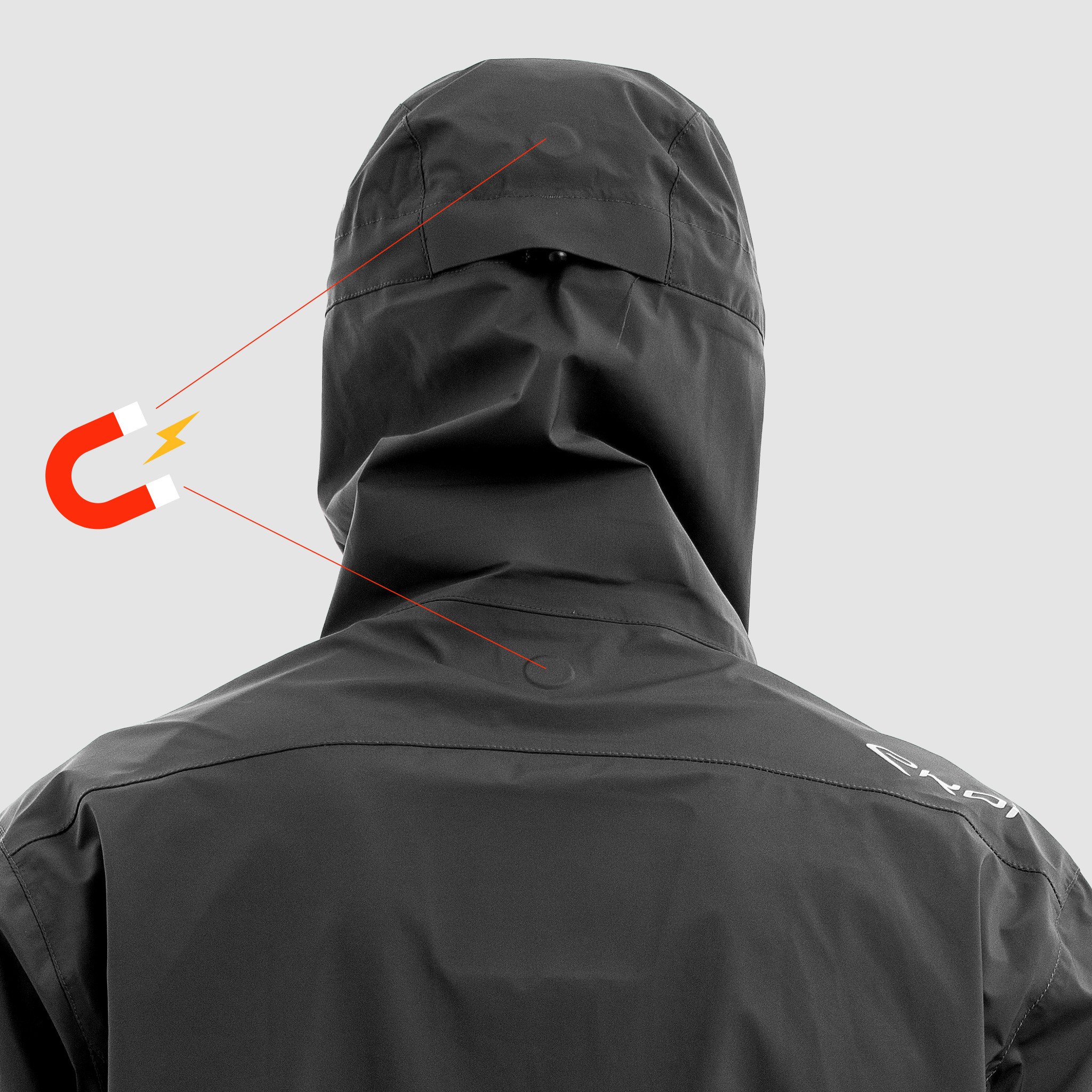 EKOI MTB Trail Charcoal green khaki rain cape