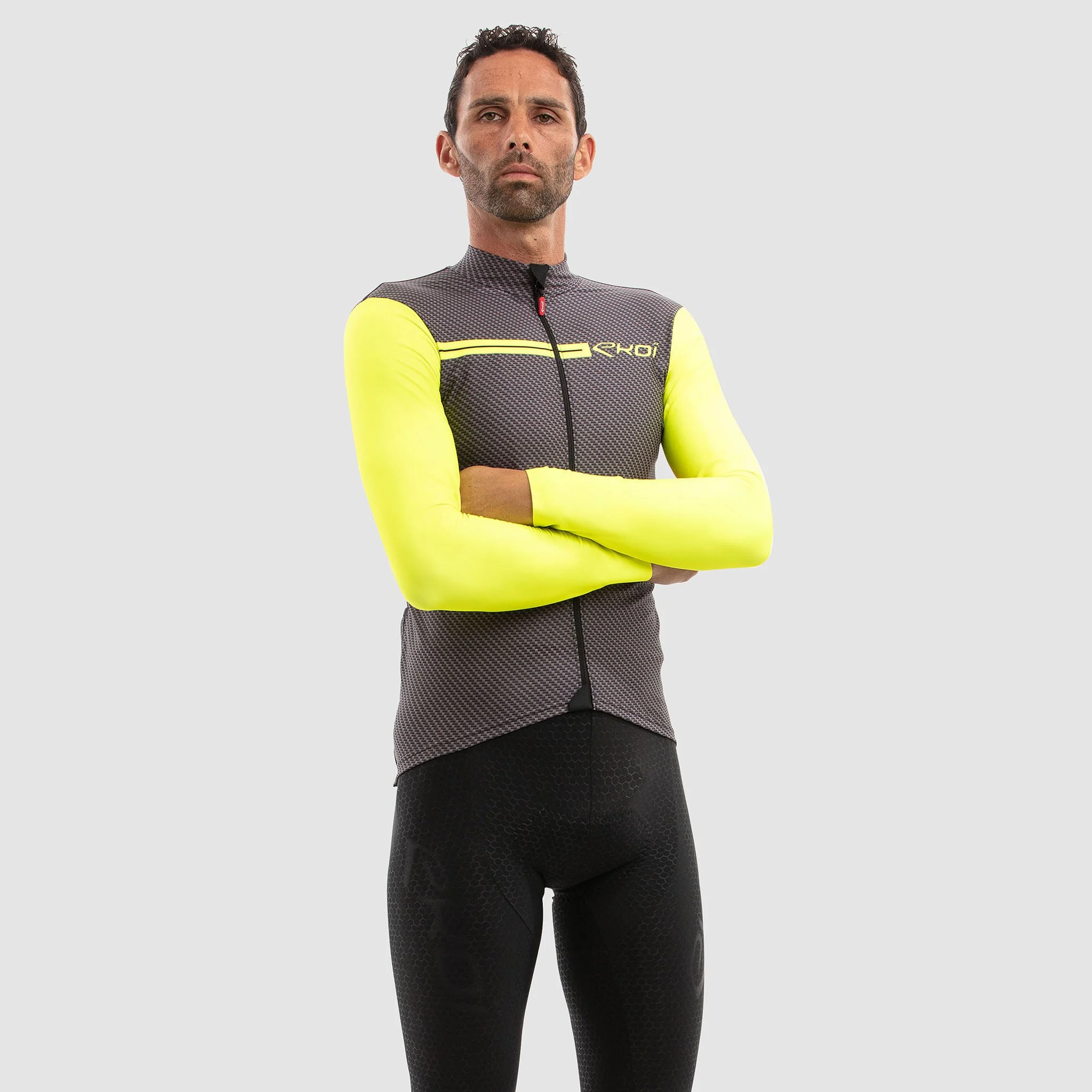 LONG SLEEVES JERSEY EKOI CARBON NEON YELLOW