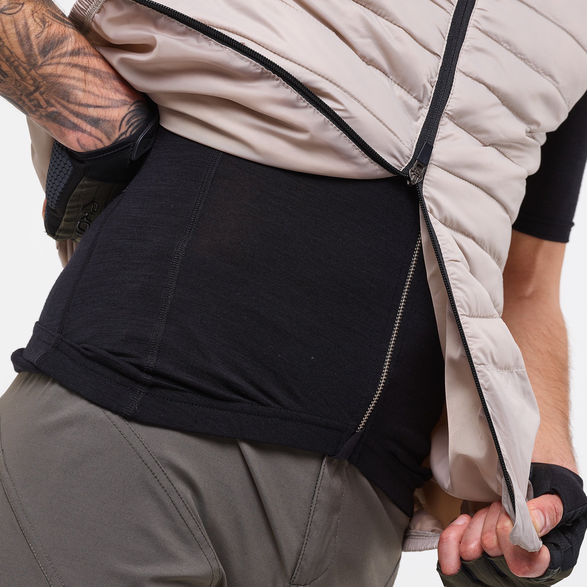 Unisex Windproof Vest EKOI GRAVEL PADDED Stone Grey