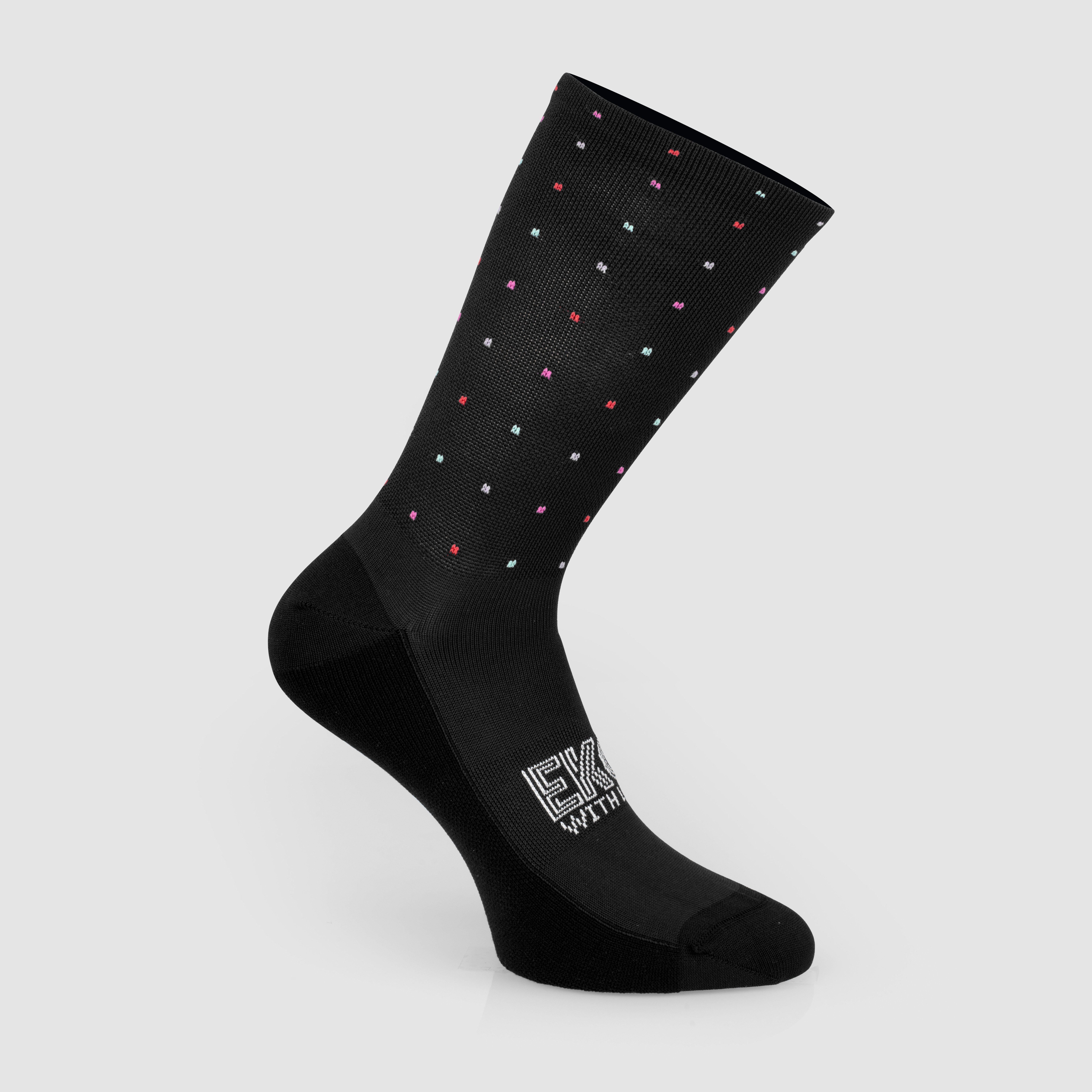 EKOI DOTS women's black cycling socks