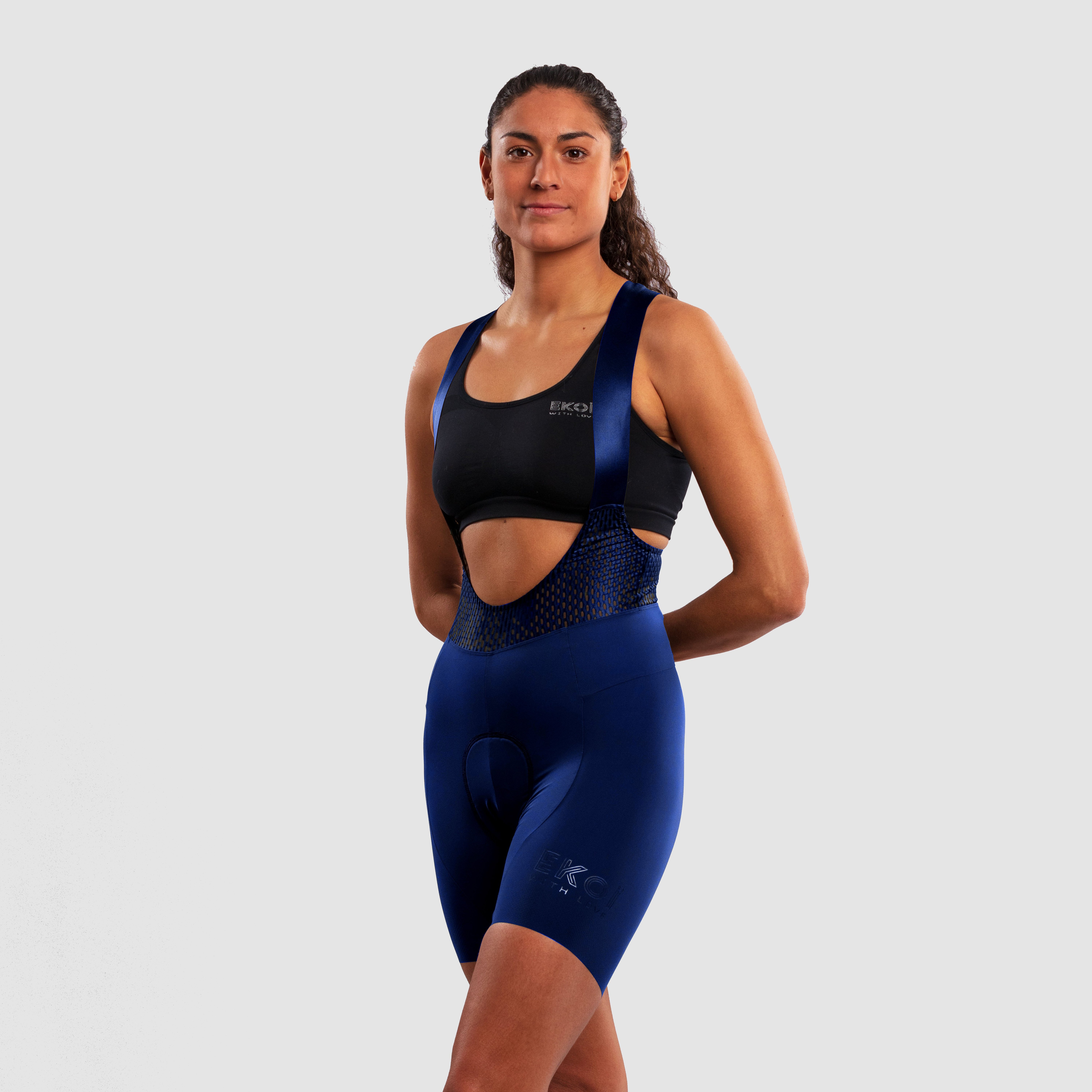 EKOI Women's ESSENTIAL Bibshorts Navy
