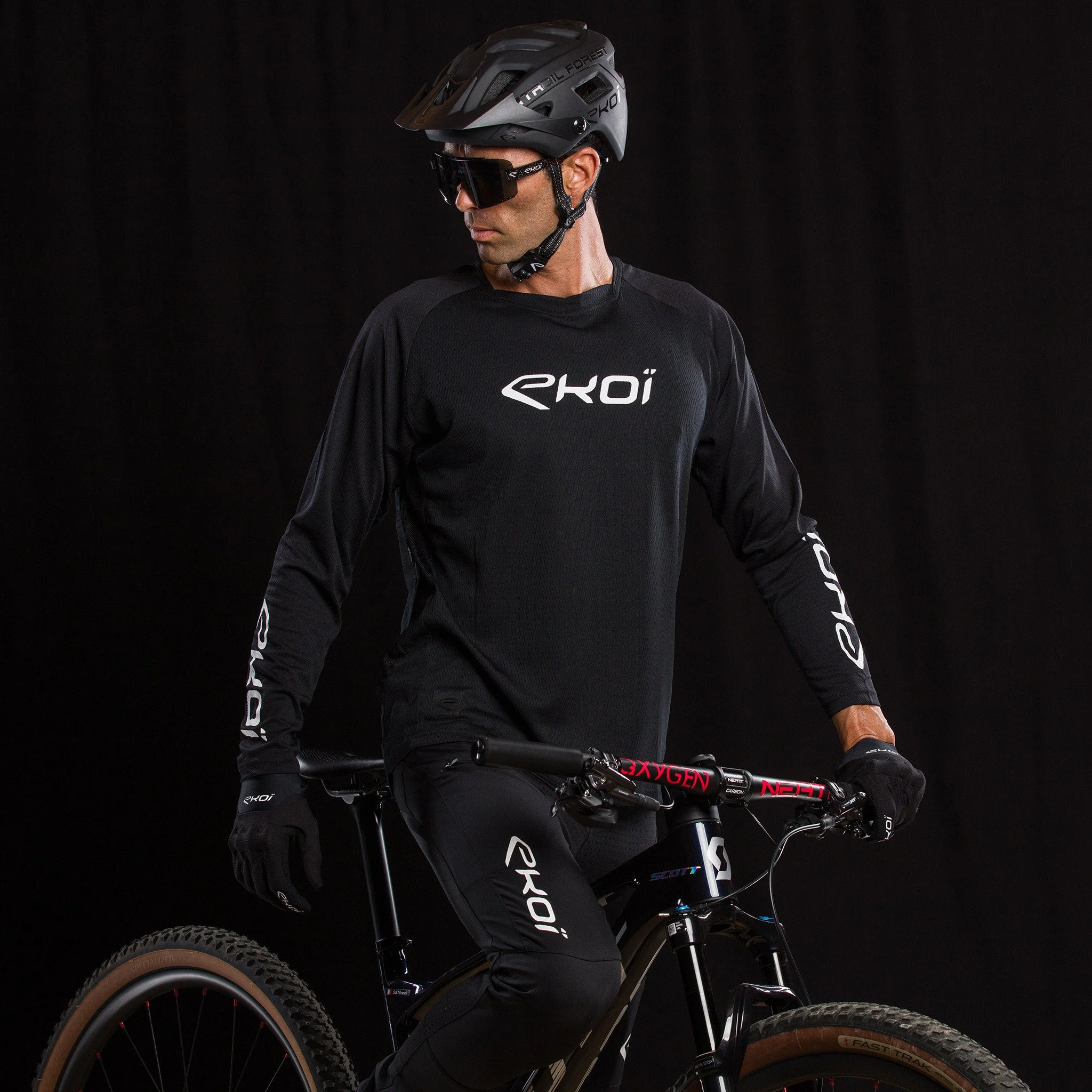 Long Sleeves Jersey EKOI MTB Blue