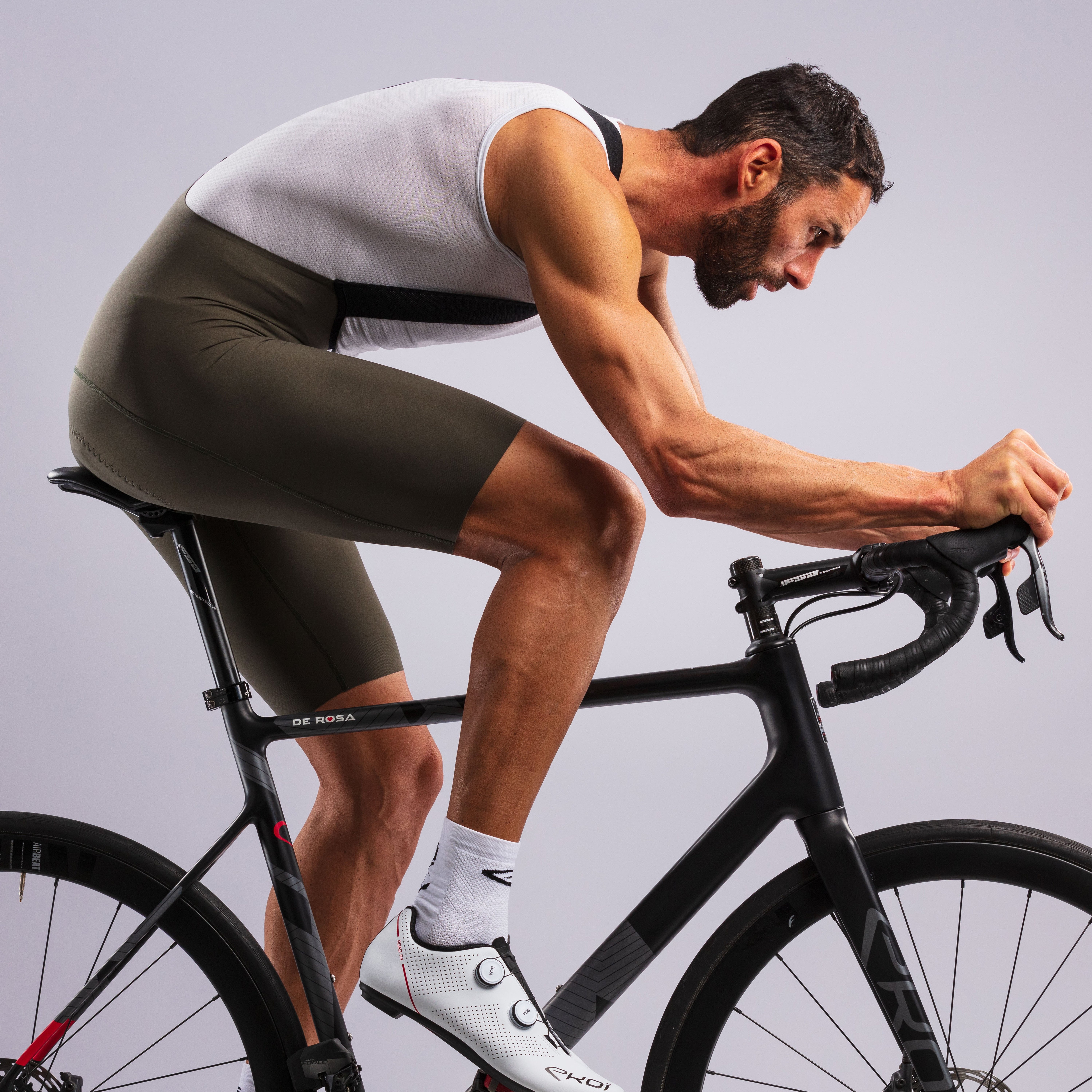 EKOI SUPERSOFT Bib Shorts Khaki