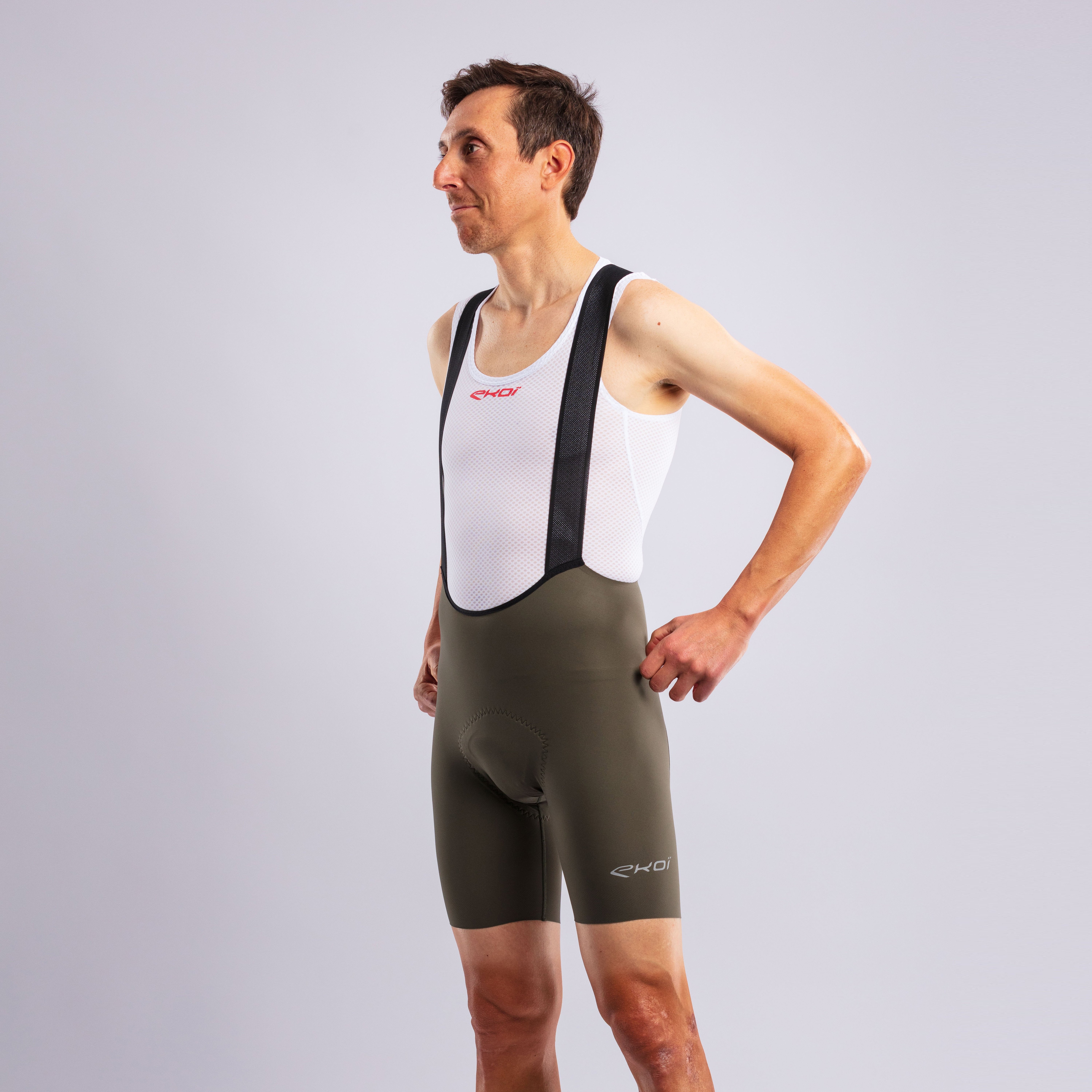 EKOI SUPERSOFT Bib Shorts Khaki