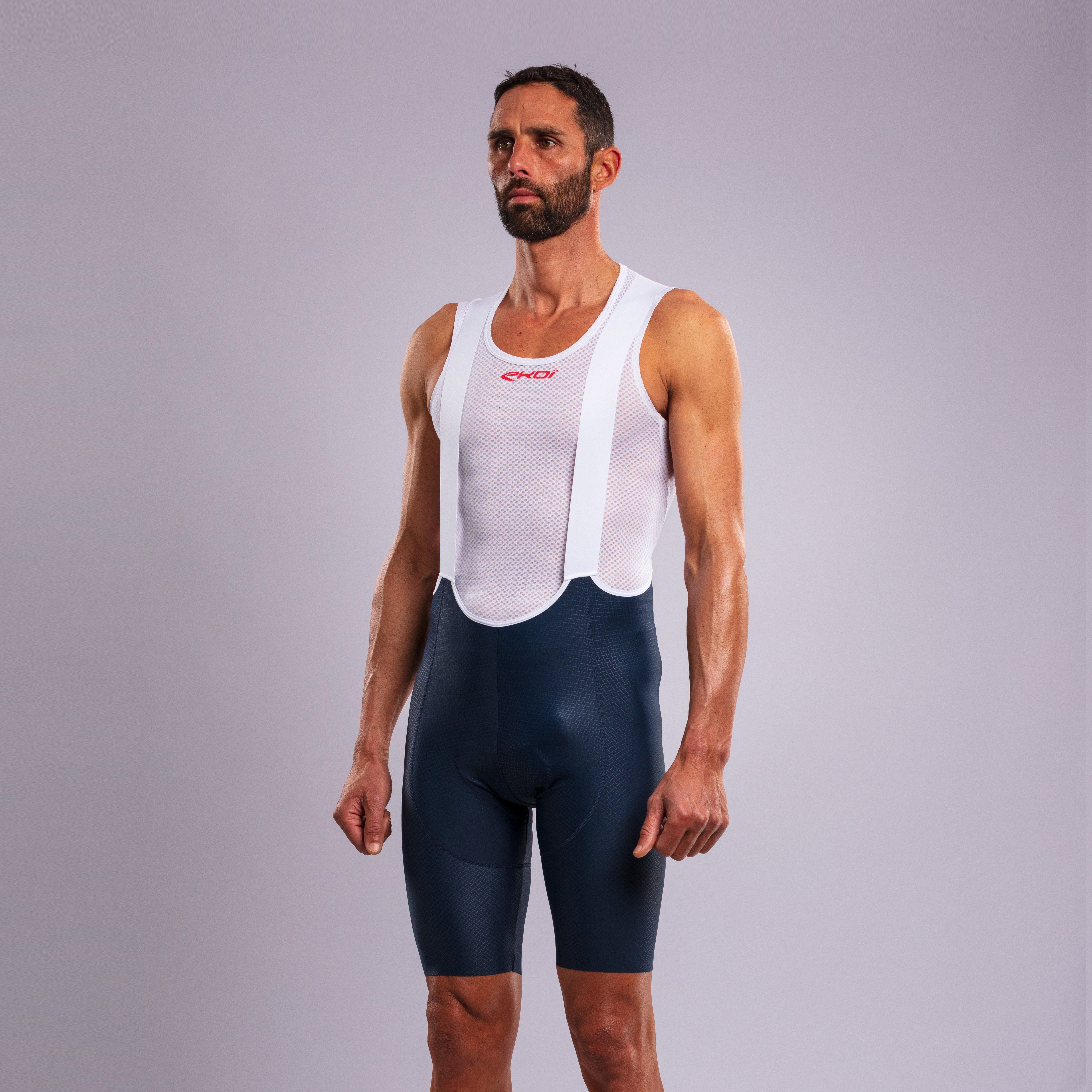 EKOI 3D GEL CROSS bib shorts grey