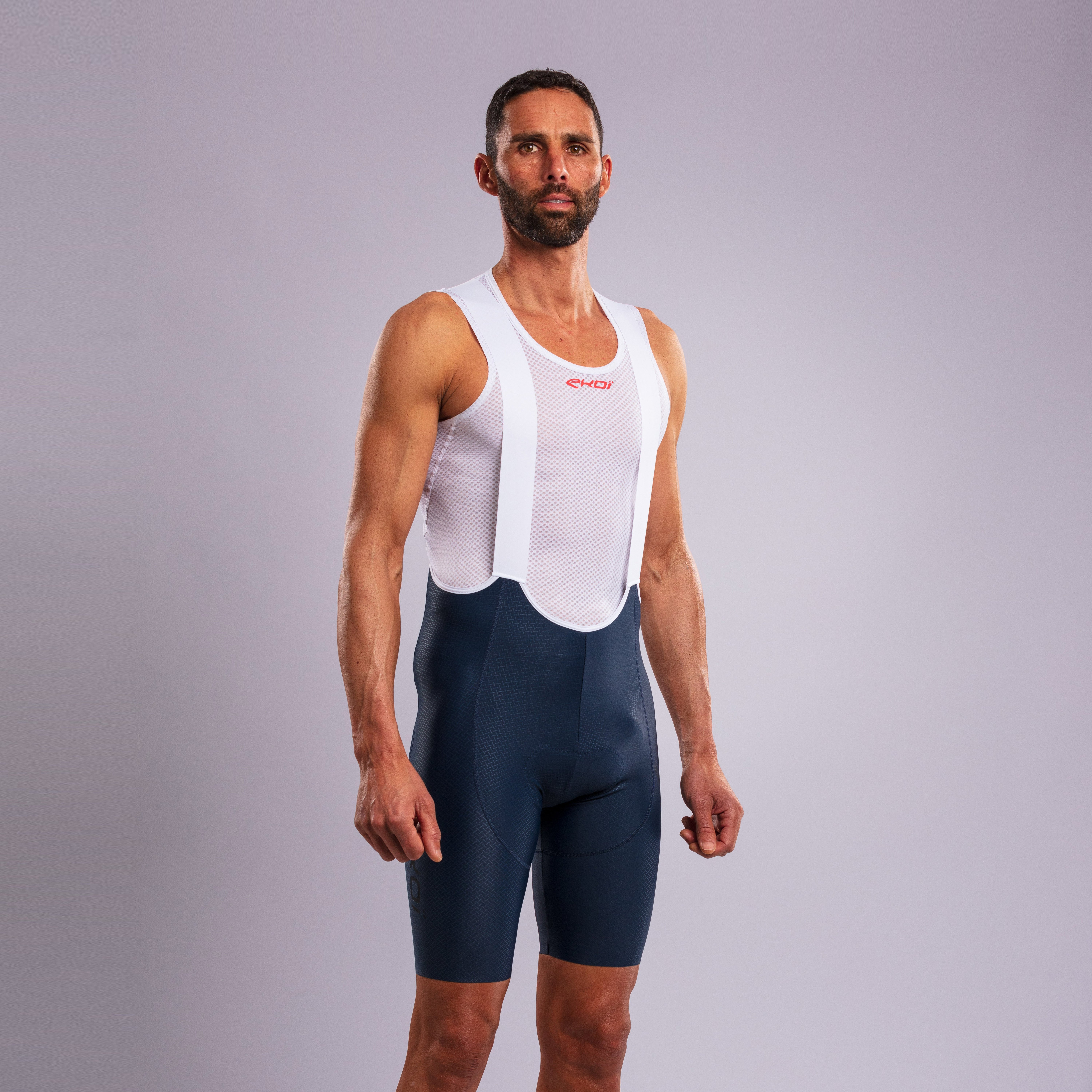 EKOI 3D GEL CROSS bib shorts grey