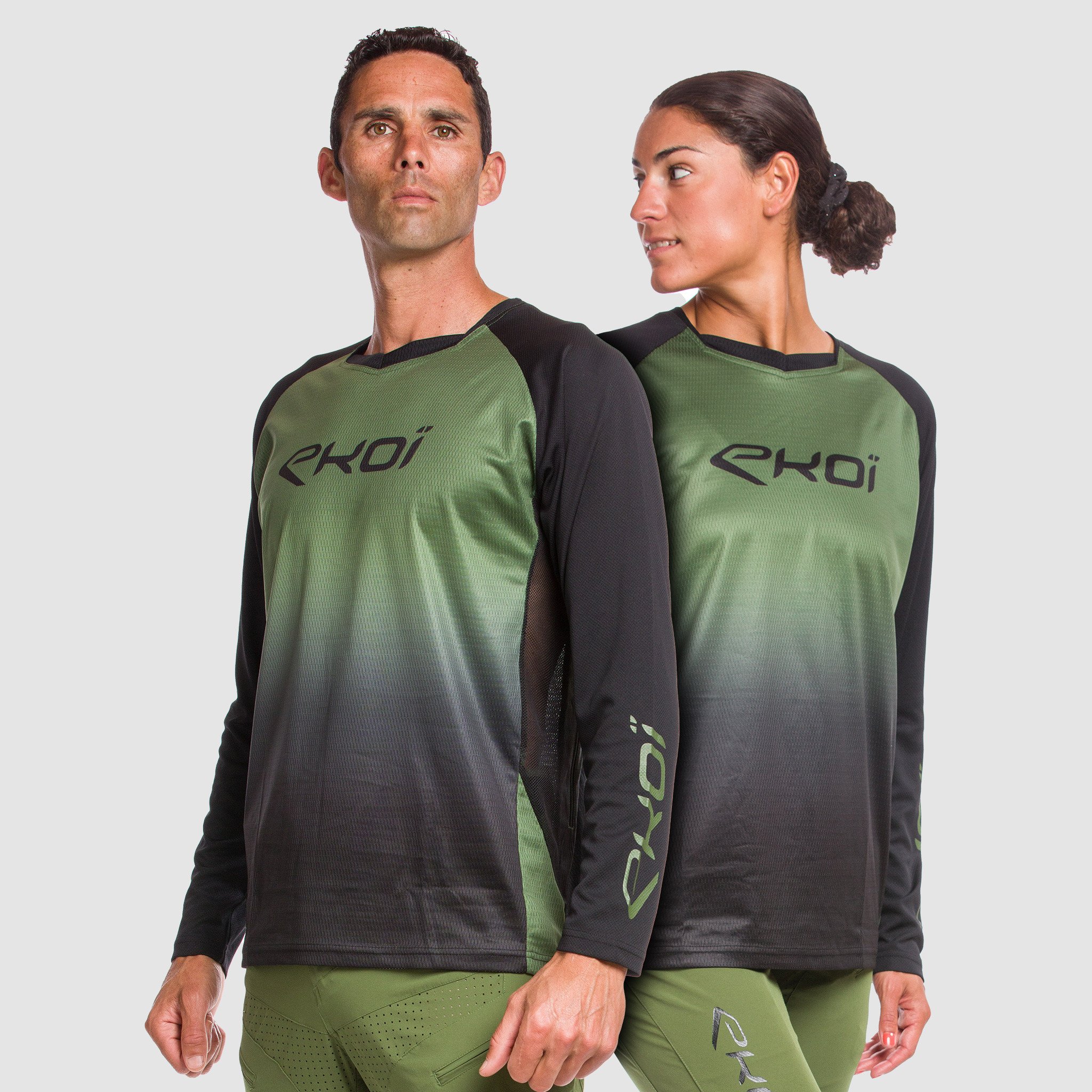 Long Sleeves Jersey EKOI MTB Blue