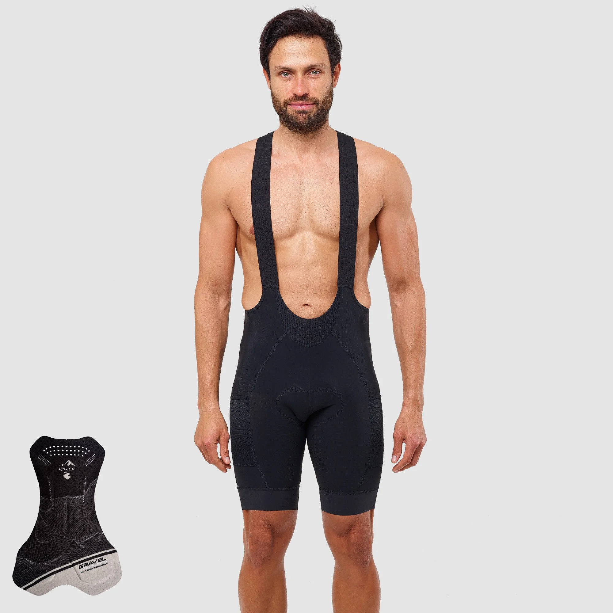EKOI GRAVEL Cargo Pockets PERF Bib shorts Navy Blue