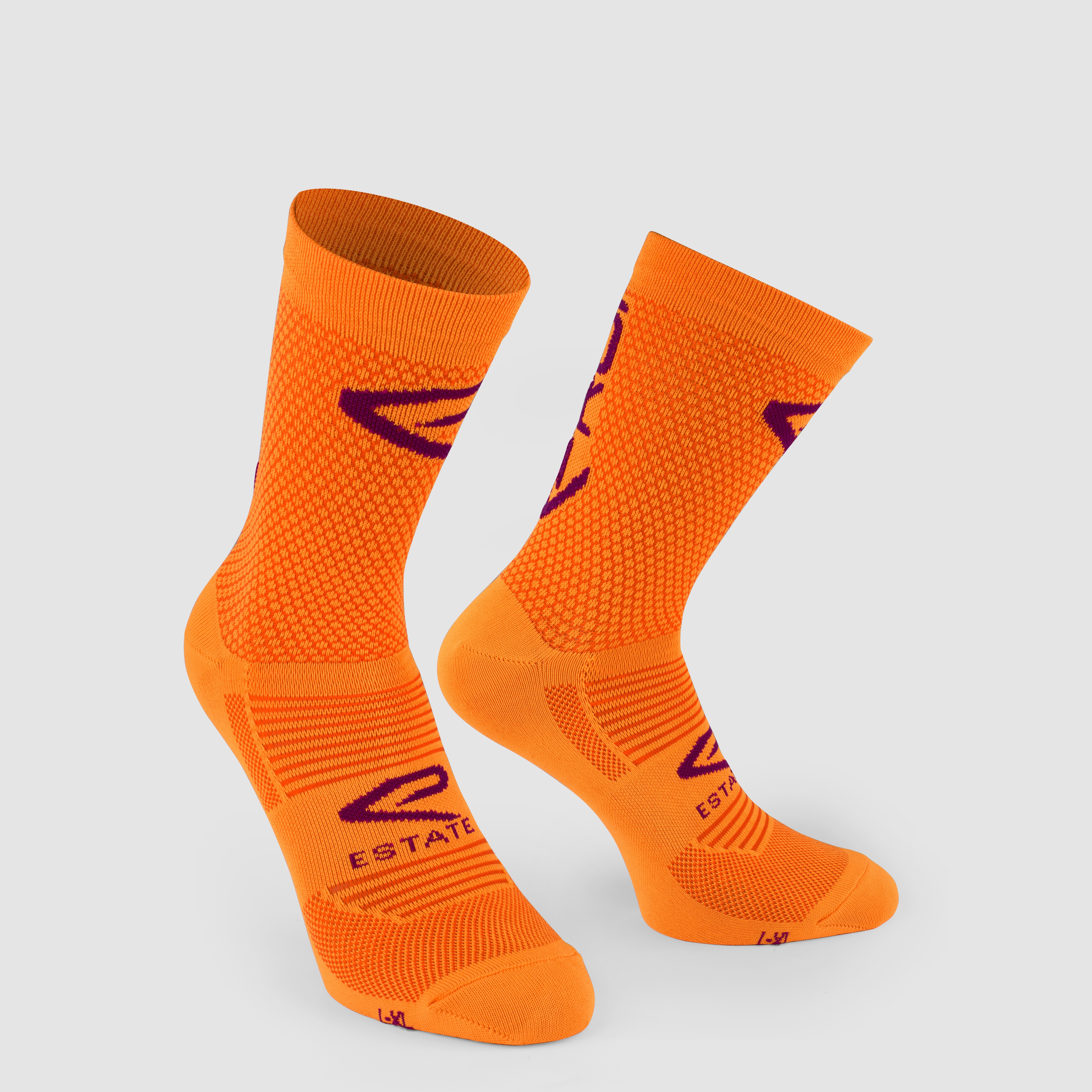 EKOI Perf ESTATE Cycling Socks GREEN NEON Pink 14 CM