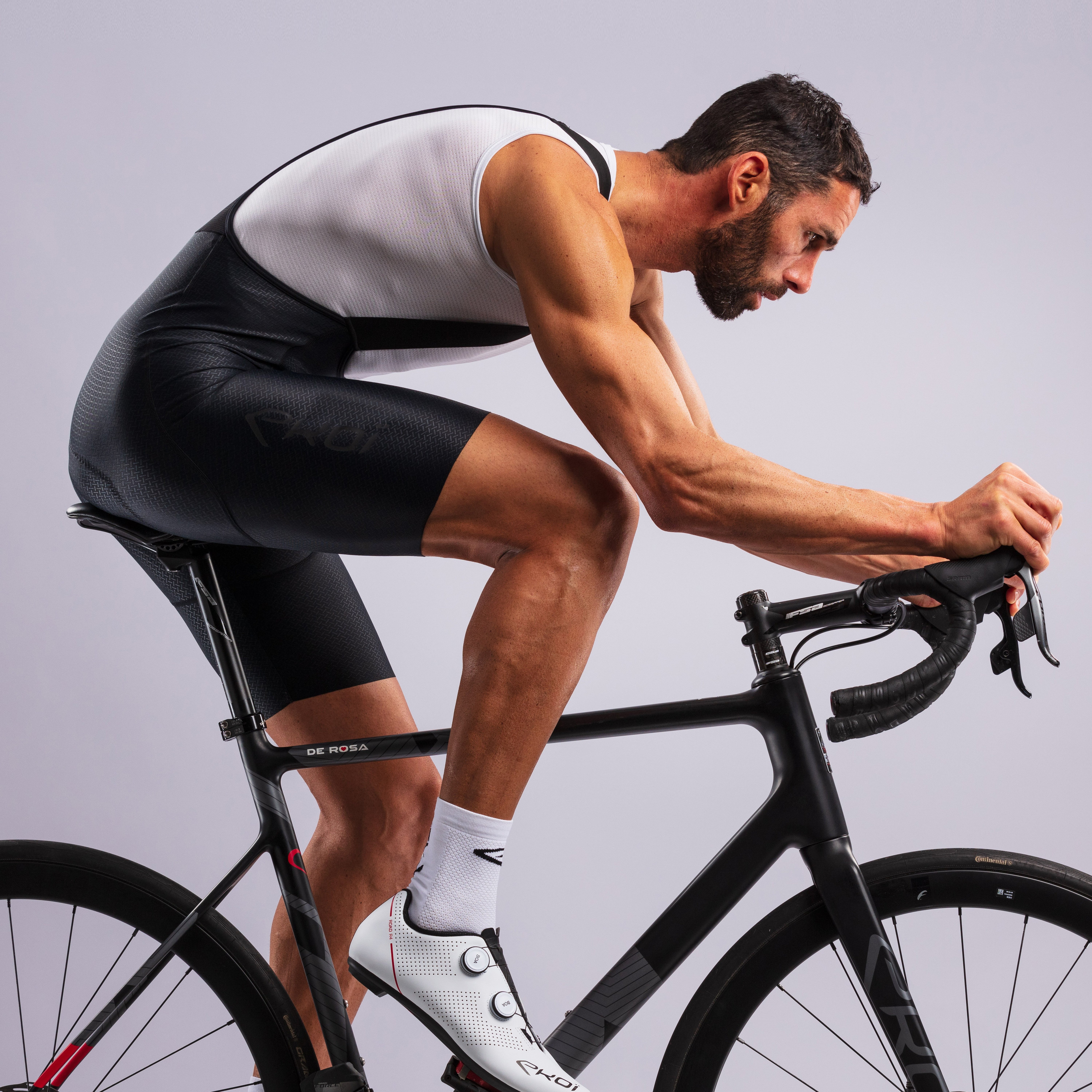 EKOI 3D GEL CROSS bib shorts grey