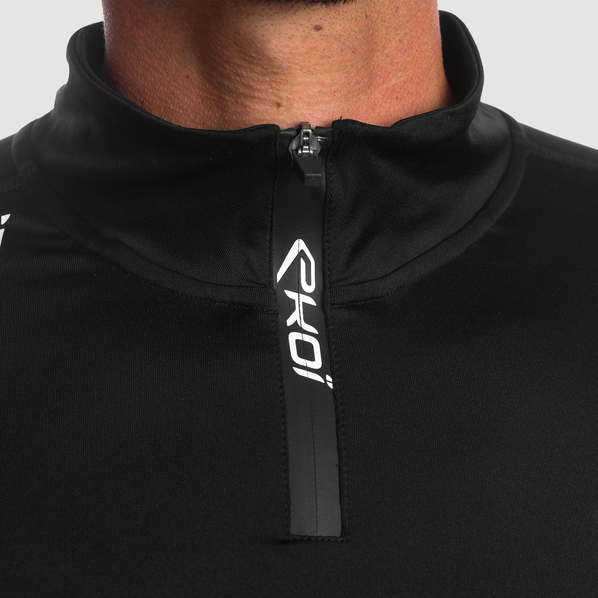 EKOI RUN Warm Black zipped sweat top