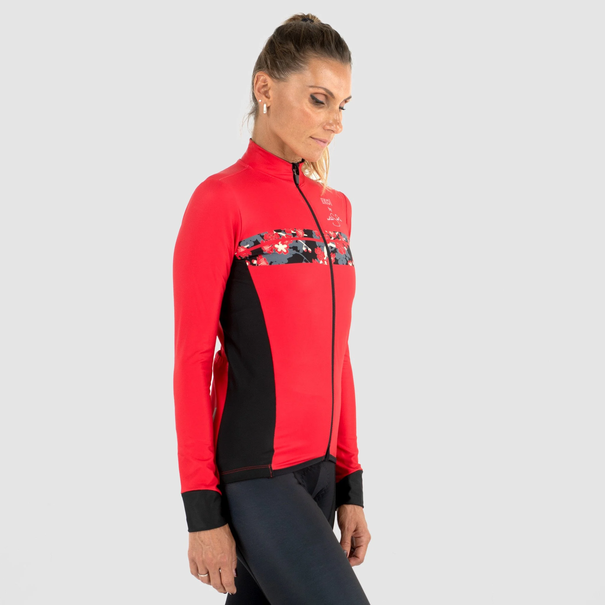 Nathalie Simon women's black LS jersey by EKOÏ