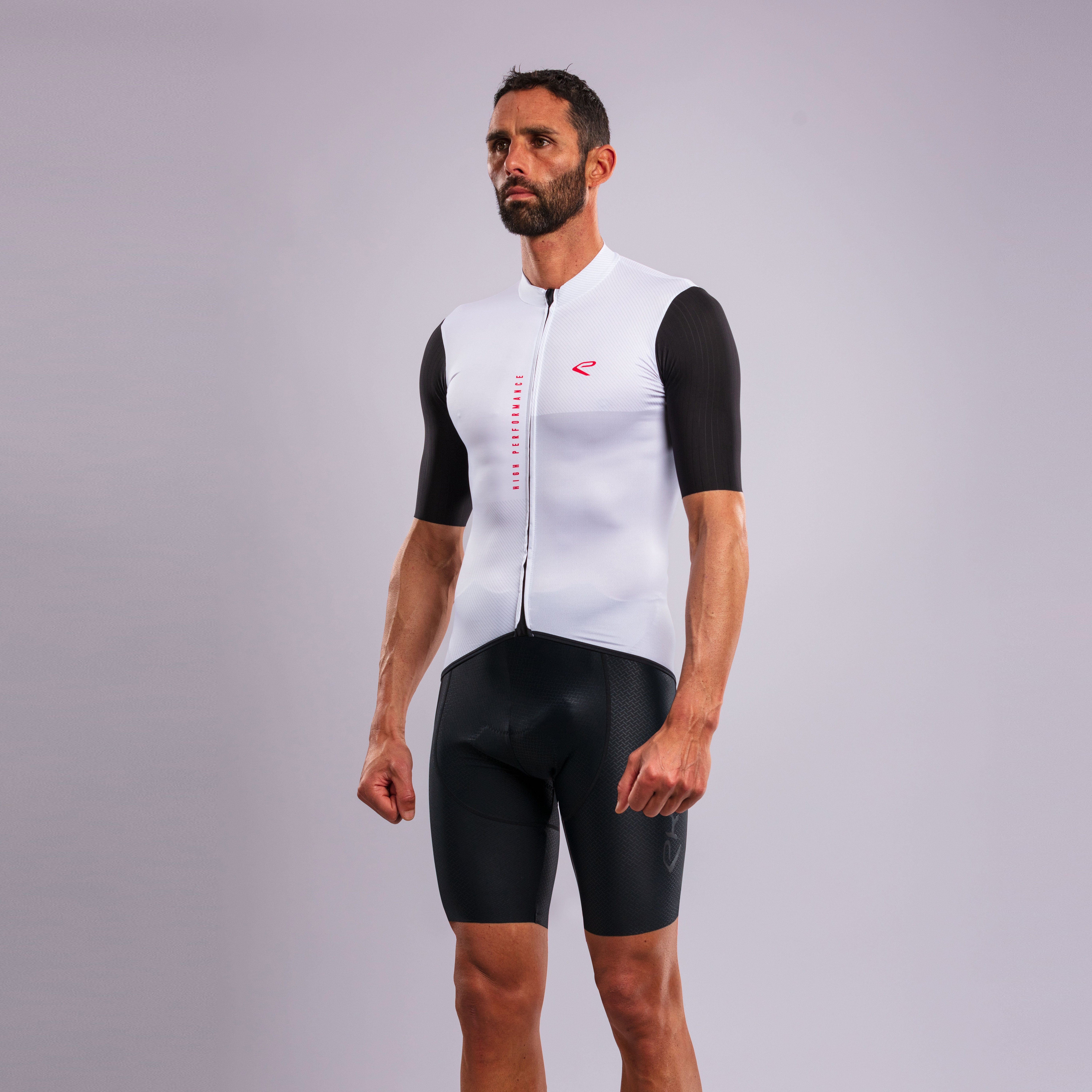EKOÏ MONOCHROME khaki jersey and black Cross bib shorts combo