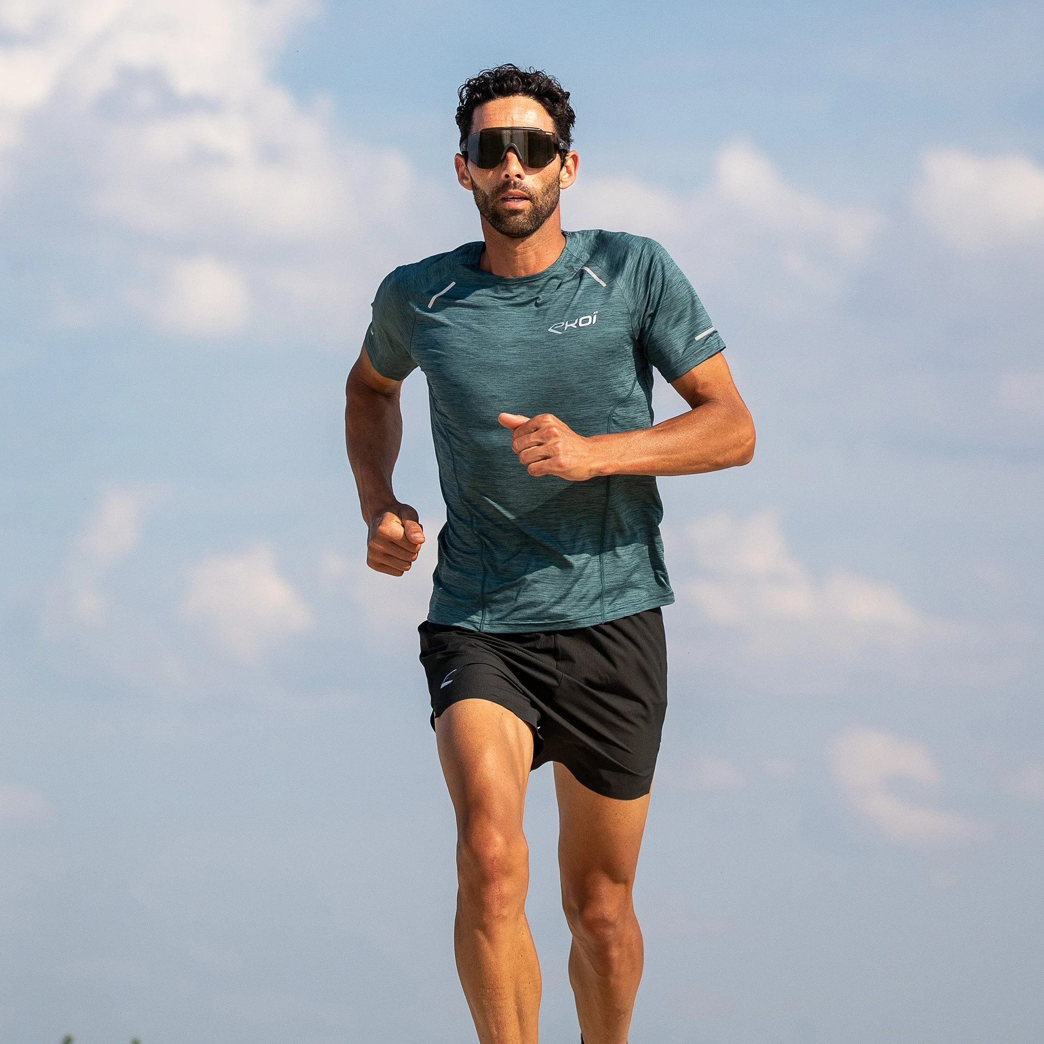 MEN TEE SHIRT PERFORMANCE EKOI RUN BLUE