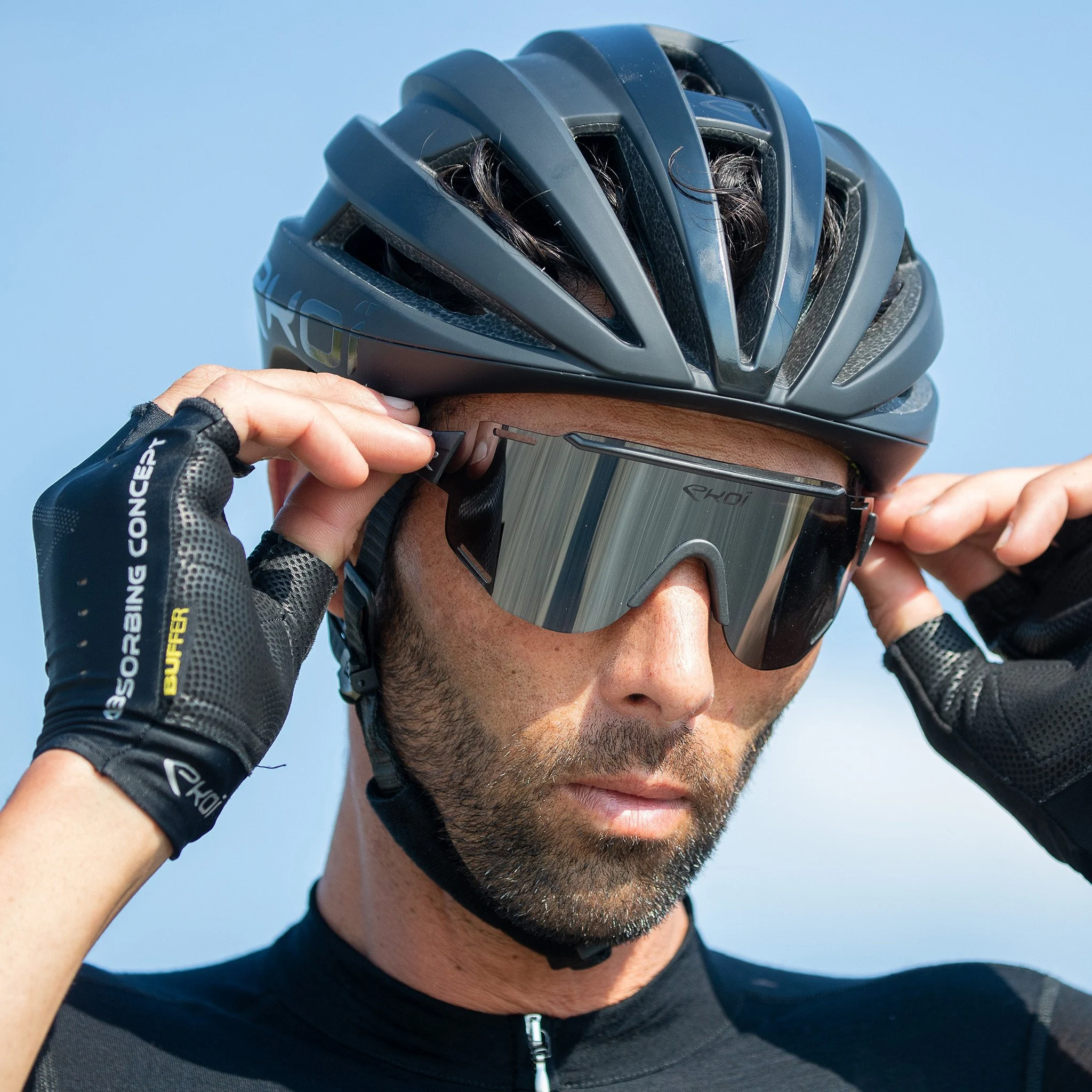 Glasses EKOI CARBON 28 Black Mirror Cat3