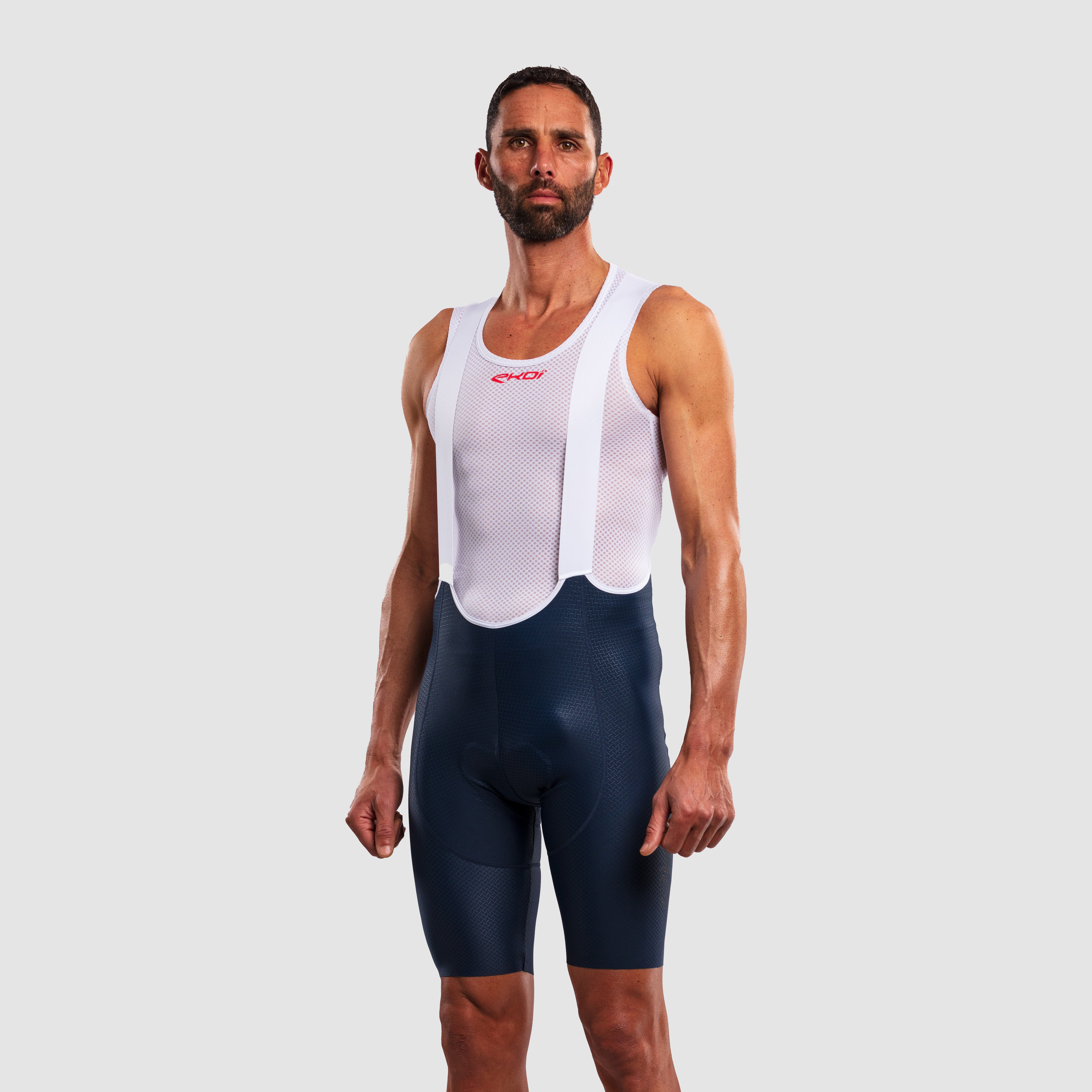 EKOI 3D GEL CROSS bib shorts grey