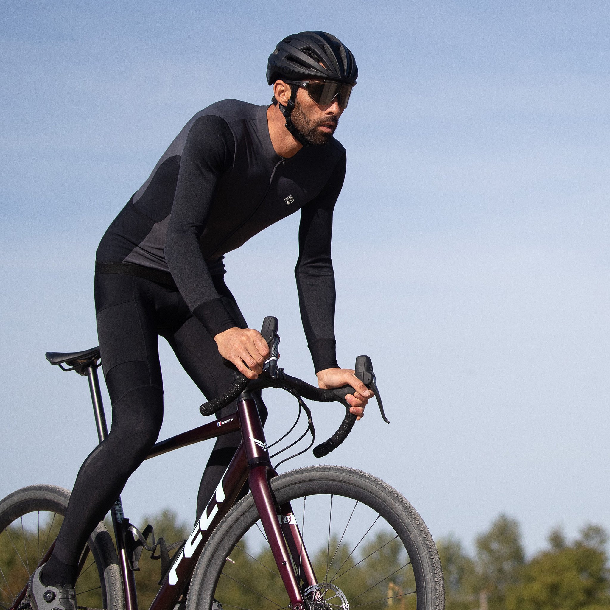 EKOI Gravel Cargo black winter bib tights