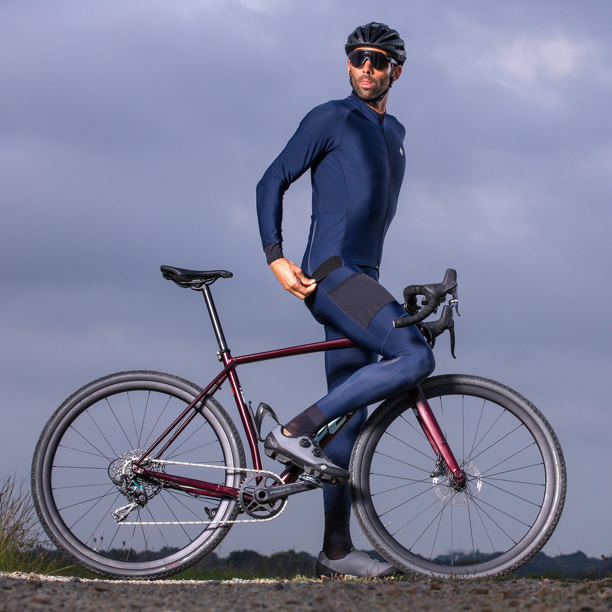EKOI Gravel Cargo marine blue winter bib tights