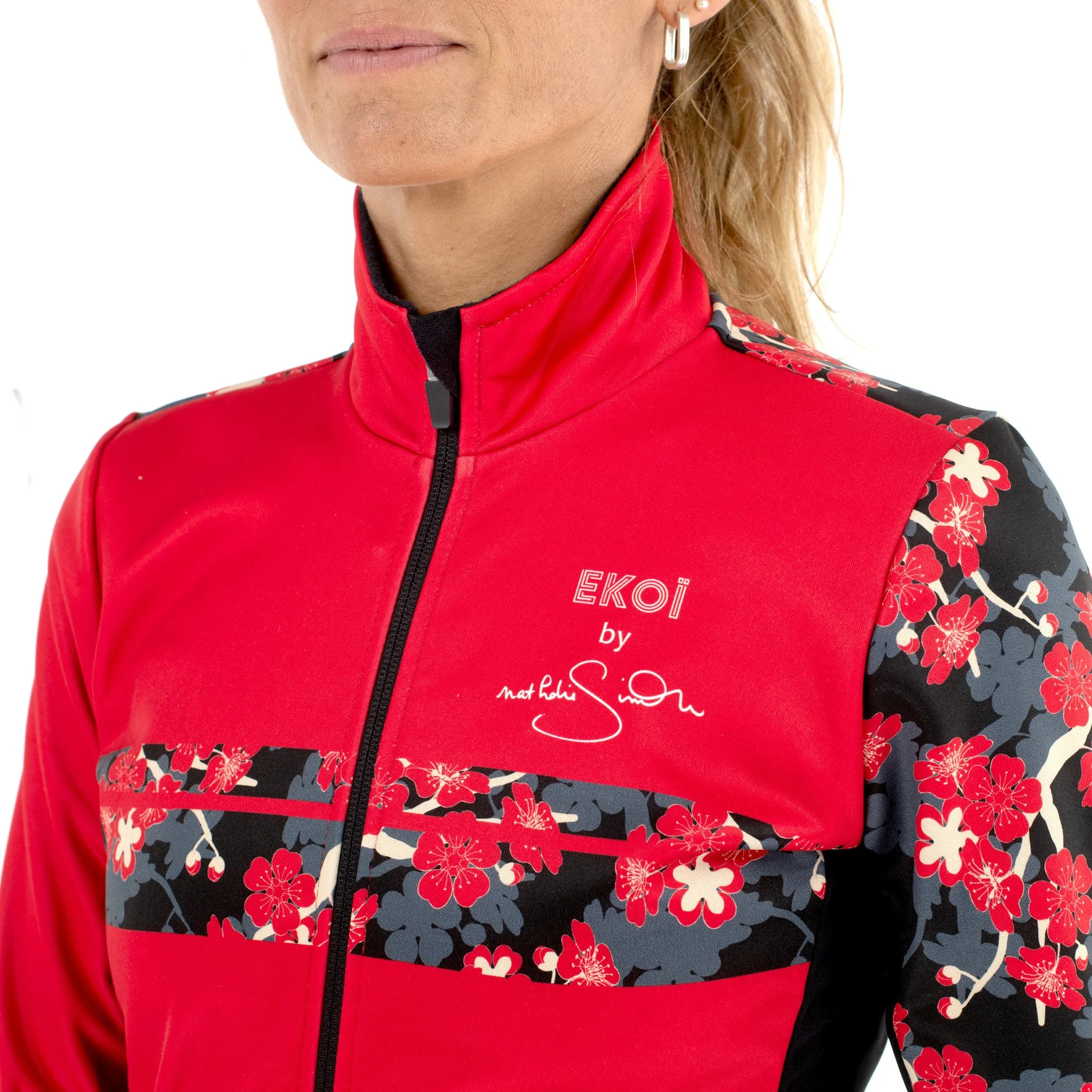 Nathalie Simon women's red thermal jacket by EKOÏ
